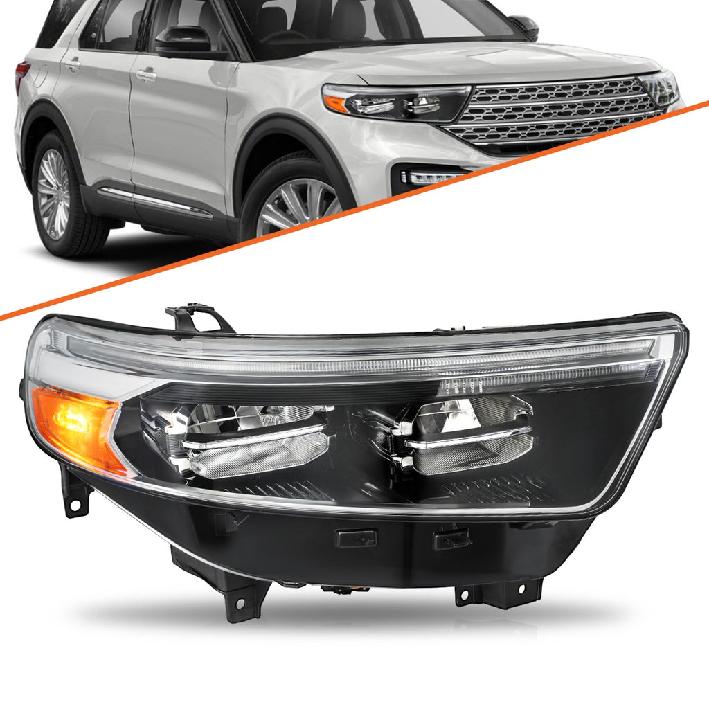 For 2020 2021 25 Ford Explorer XLT Limited LED Passenger Side Headlight RH