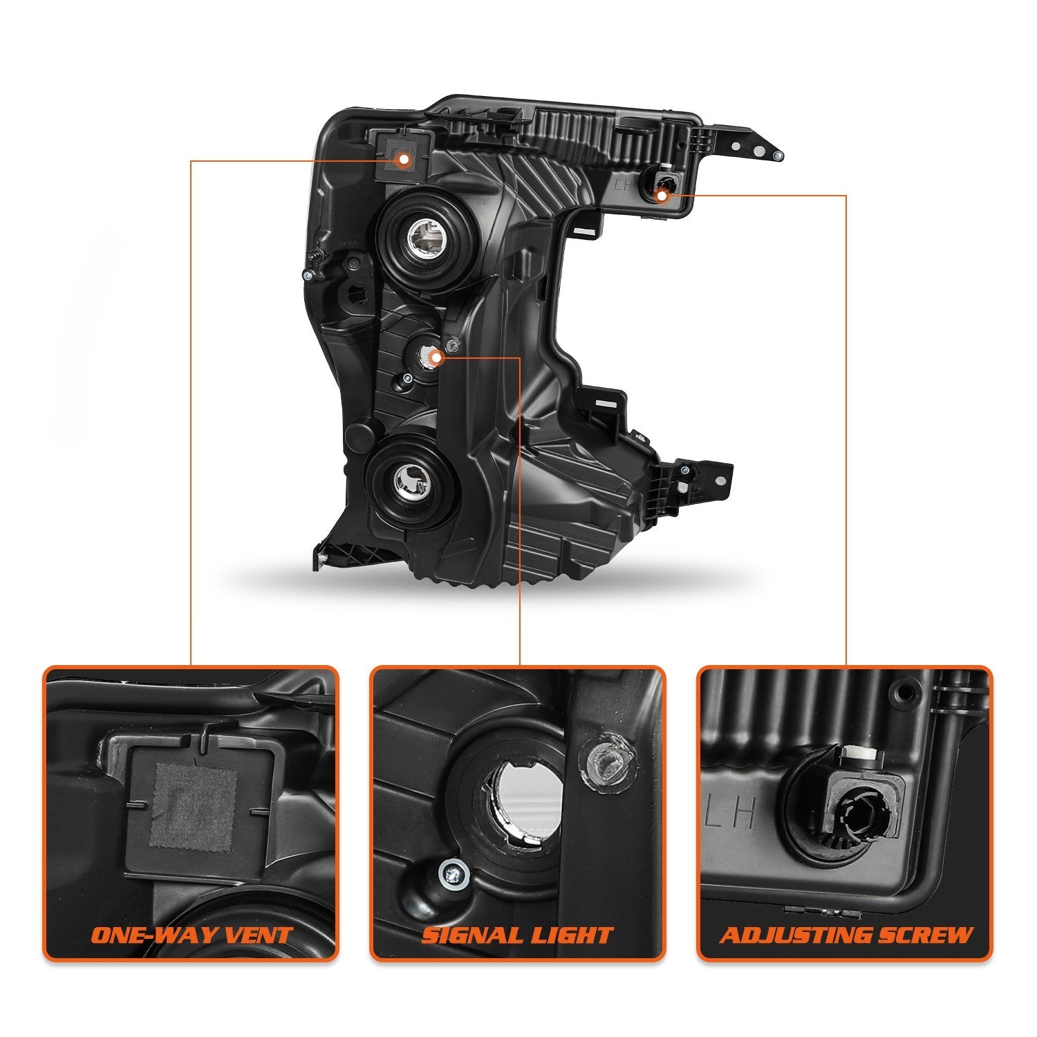 For 2020-2022 Ford F250 F350 SuperDuty Halogen Type Headlight Left Driver Side