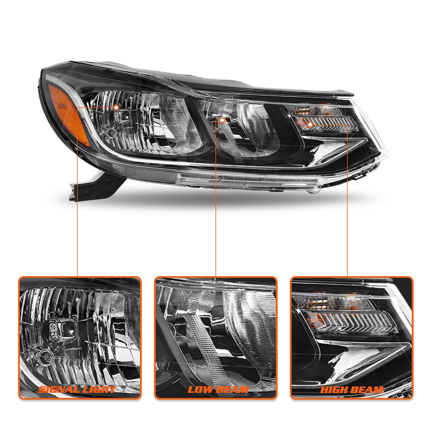 Factory Headlights For 2017-2022 Chevrolet Trax Halogen Headlamp Assembly Sets