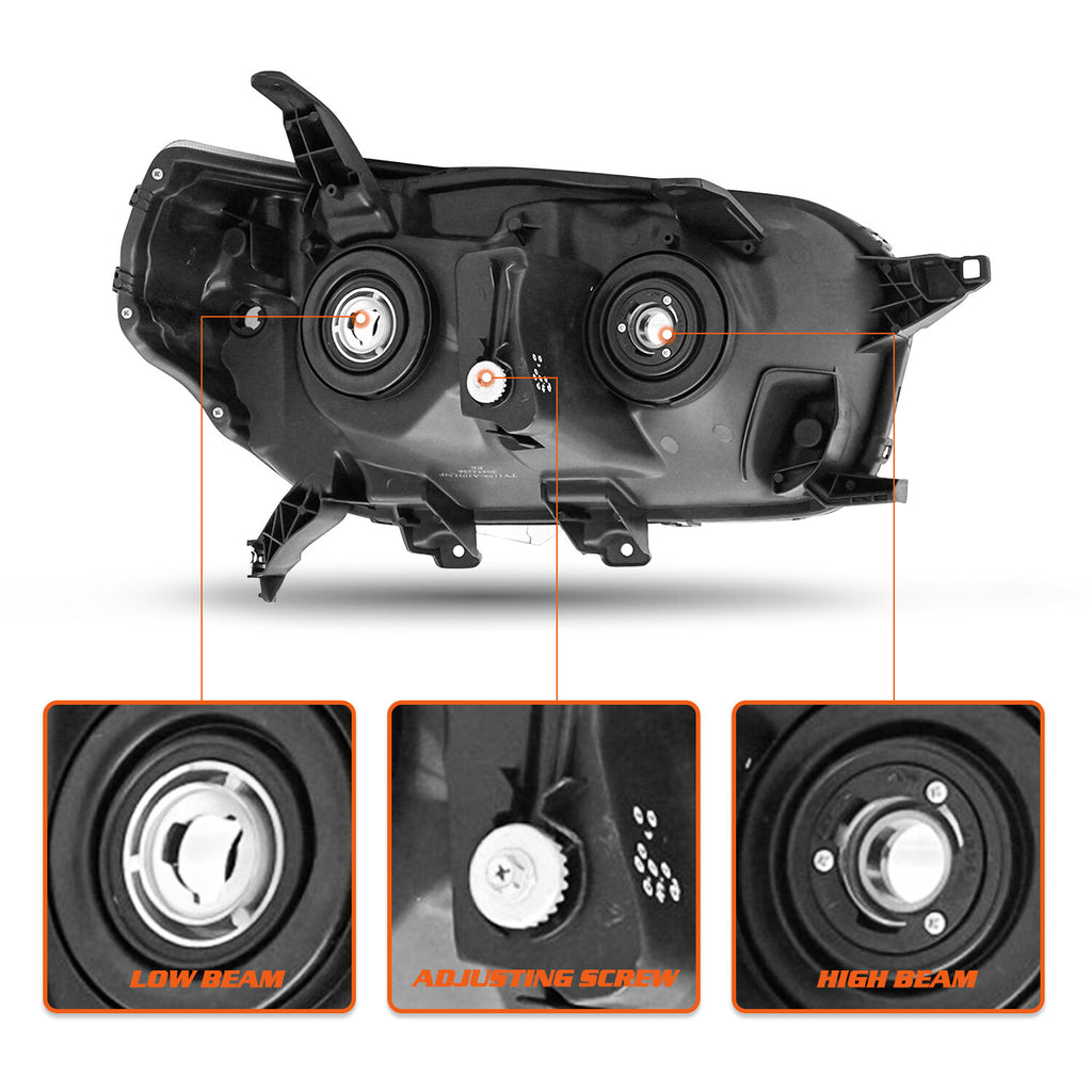 For 2010-2013 Toyota 4Runner Limited SR5 Model Amber Headlights Assembly Set