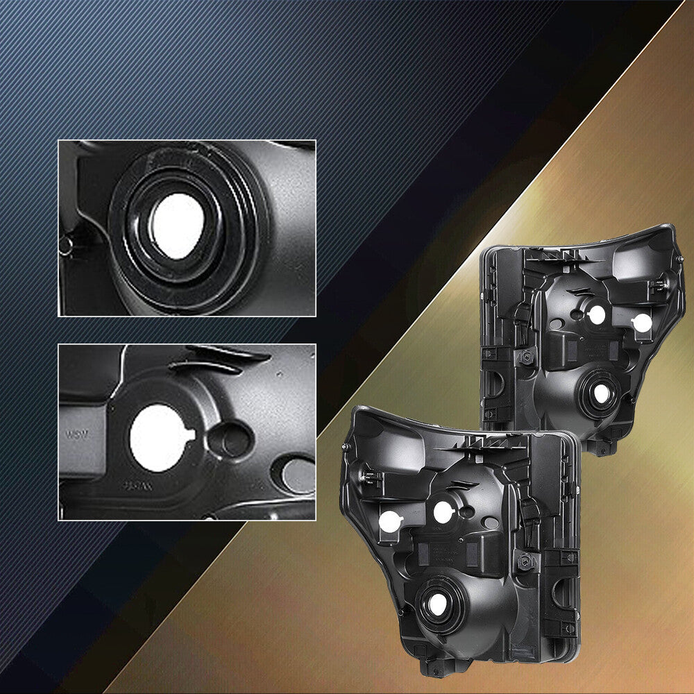 For 11-16 Ford F250 F350 F450 F550 Super Duty Pickup Chrome Headlights Lamps Set