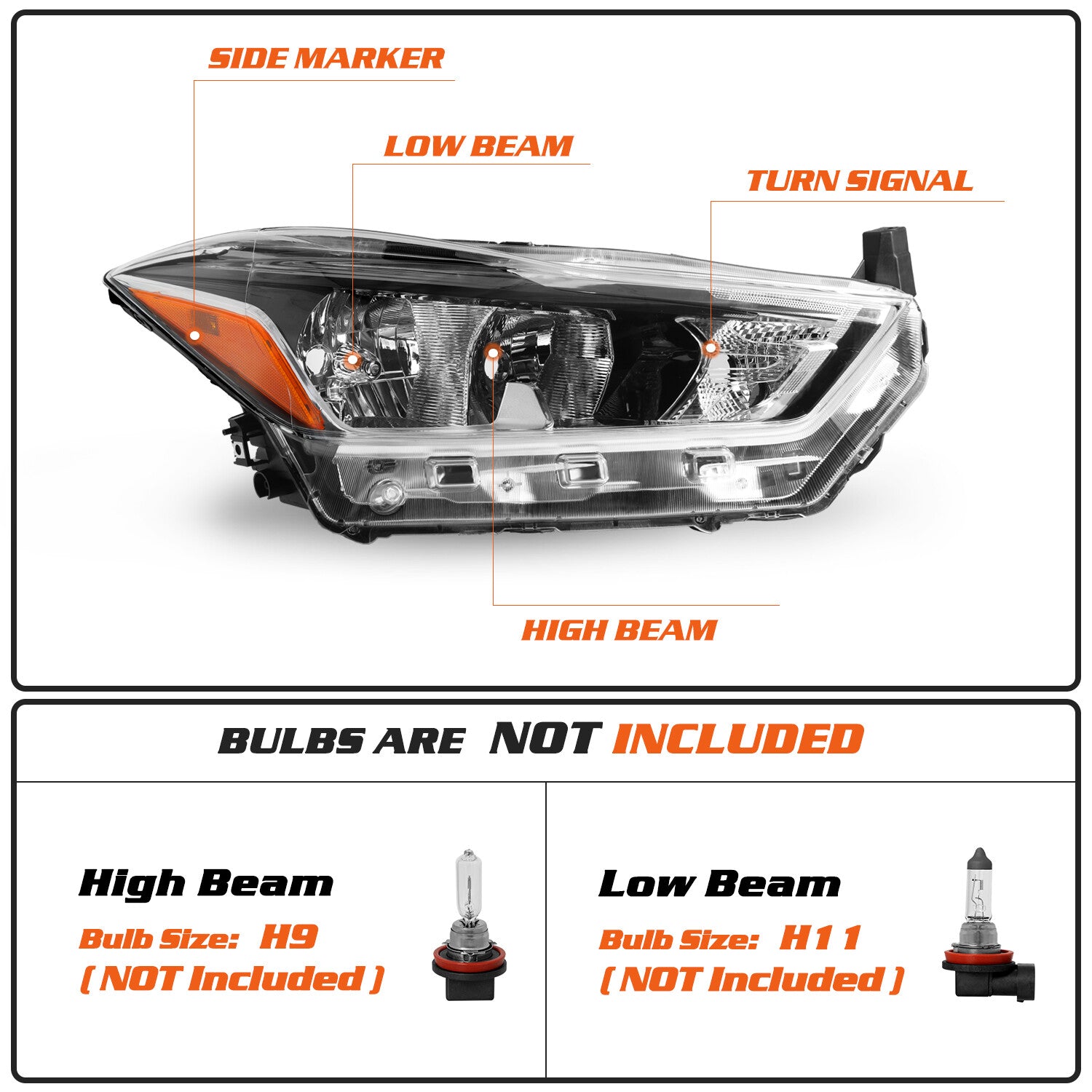 For 2017 2018 2019 2020 Nissan Kicks Halogen Passenger Headlight Right Headlamp