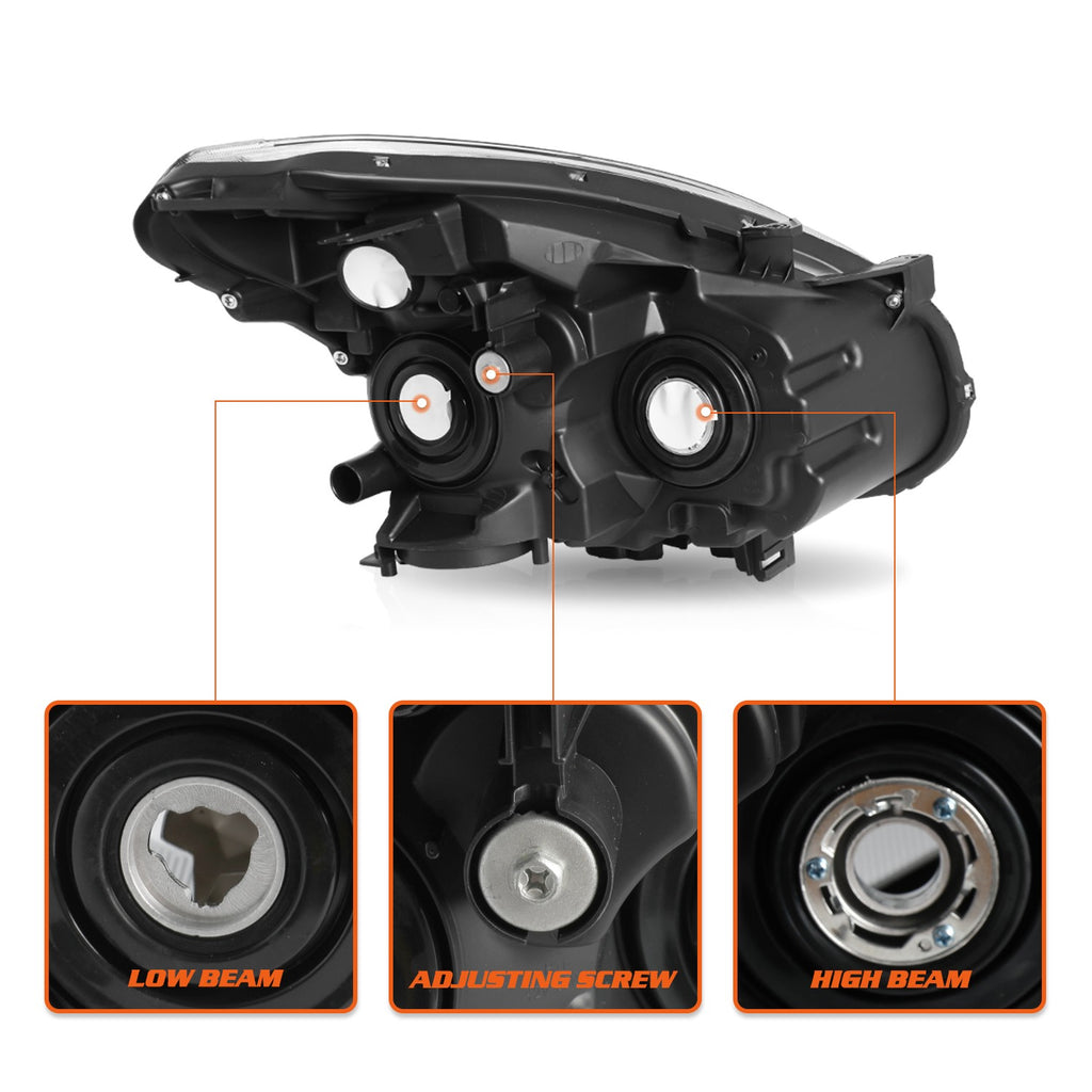 For 2008-2013 Nissan Rogue 2014-2015 Rogue Select Halogen Headlights Lamps Pair