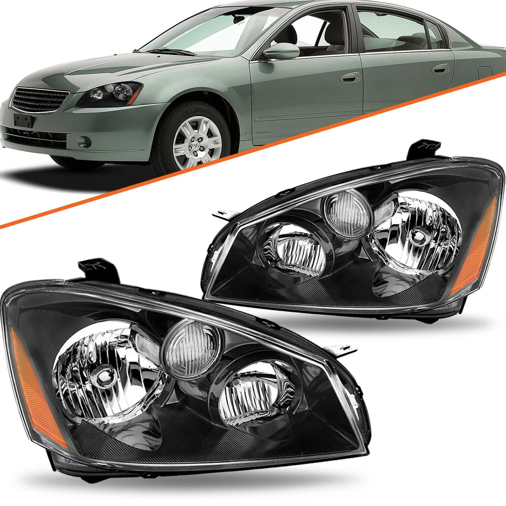 For 2005-2006 Nissan Altima 4Dr Halogen Headlights Assembly Headlamps 05-06 Pair
