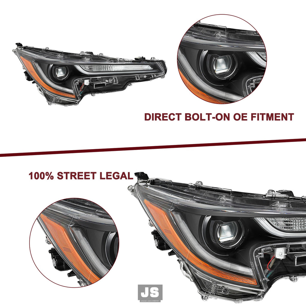For 2023-2024 Toyota Corolla L | LE LED Projector Headlights Lamps Pair