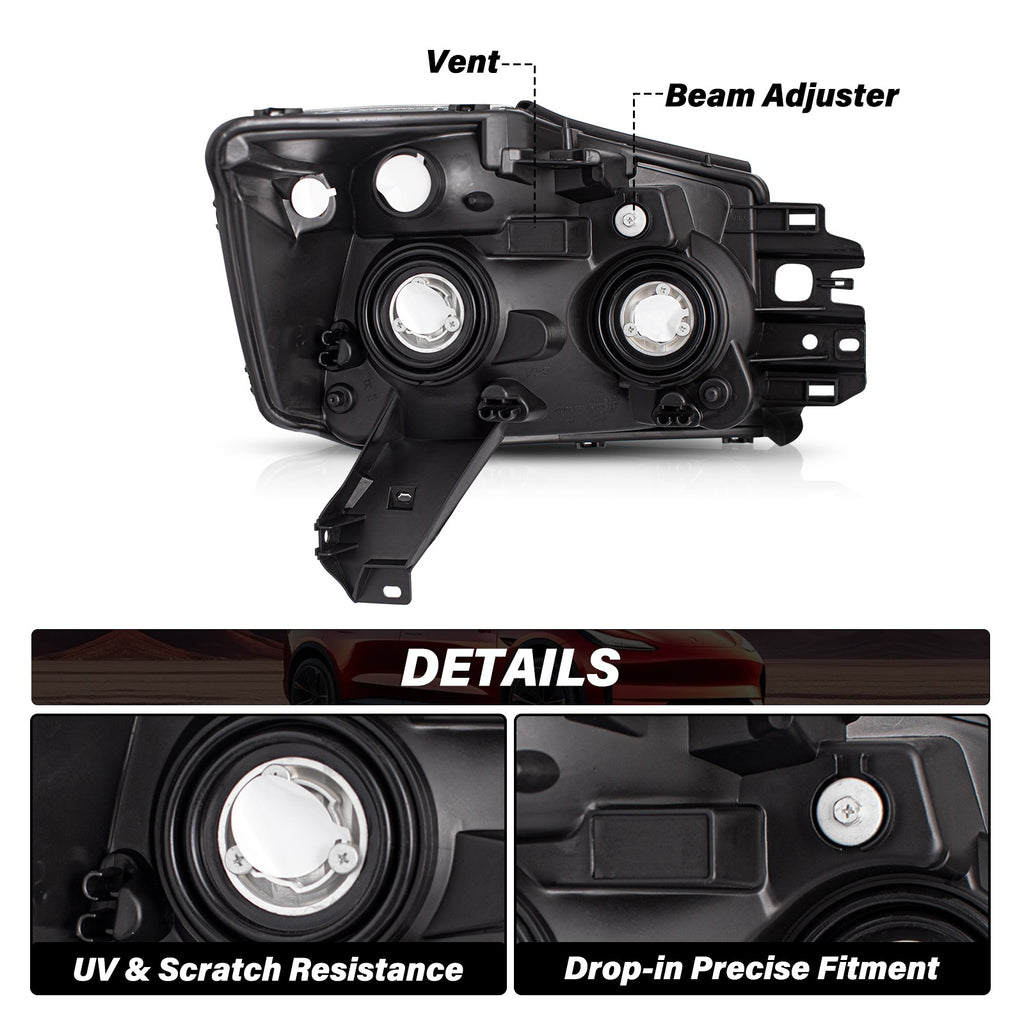 For 2004-2015 Nissan Titan/2004-2007 Armada Chrome Headlights Amber Corner Lamps