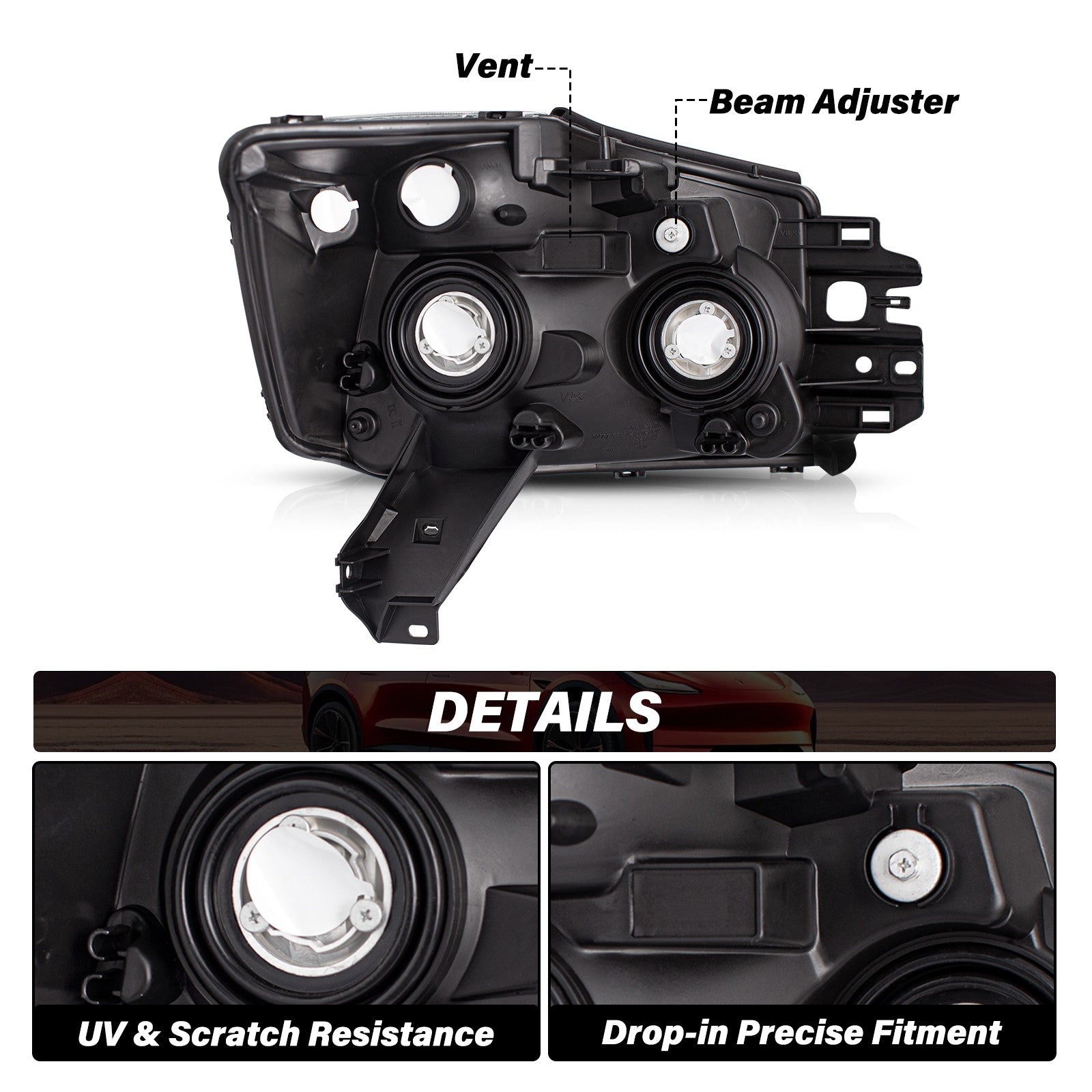 For 2004-2015 Nissan Titan/2004-2007 Armada Chrome Headlights Amber Corner Lamps