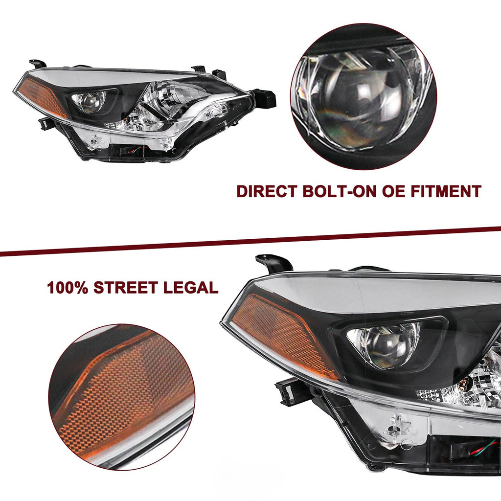 For 2014 2015 2016 Toyota Corolla Headlights Assembly 14-16 Headlamps Left+Right