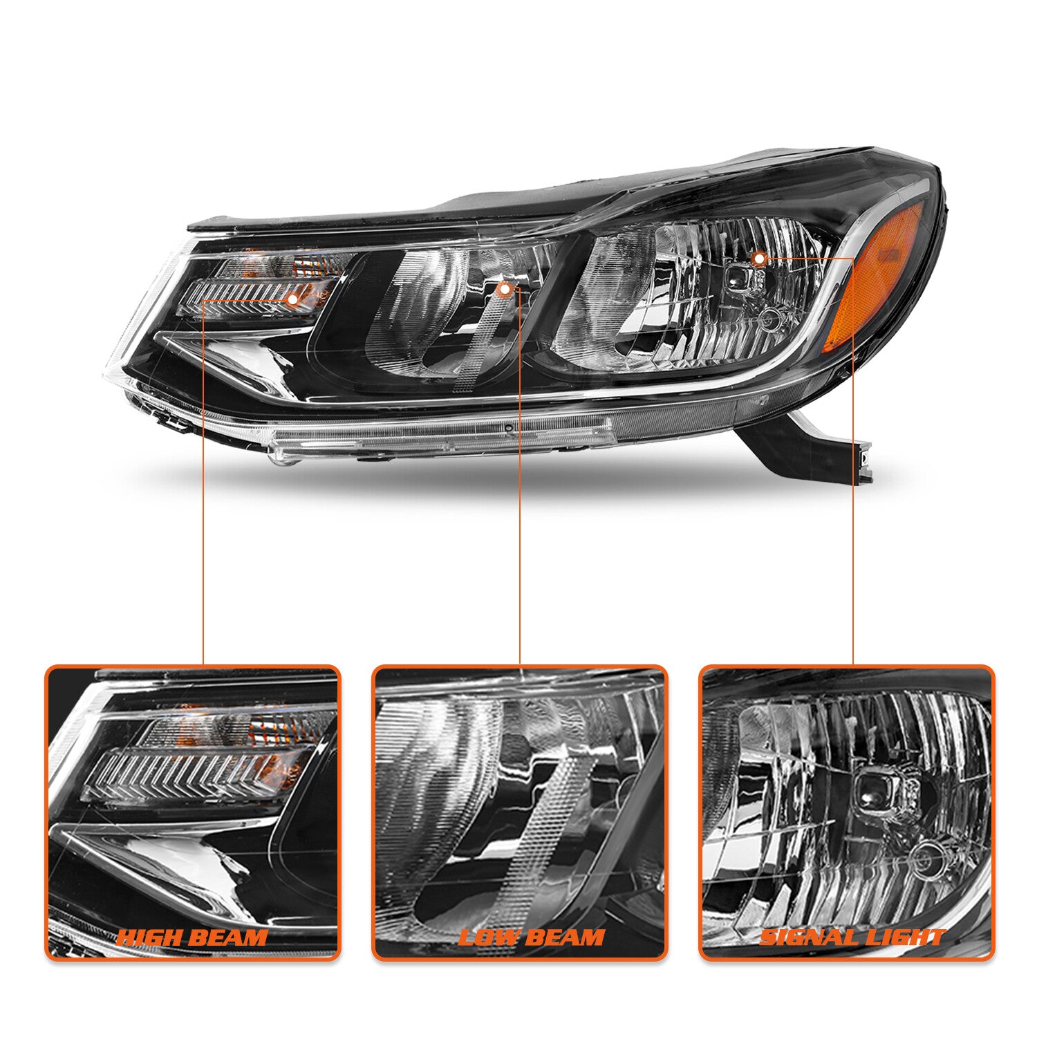 For 2017-2022 Chevrolet Trax Halogen Headlight Driver Left Side Headlamp