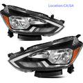 For 2016-2019 Nissan Sentra Sedan 4DR Headlights Assembly Headlamps Left+Right