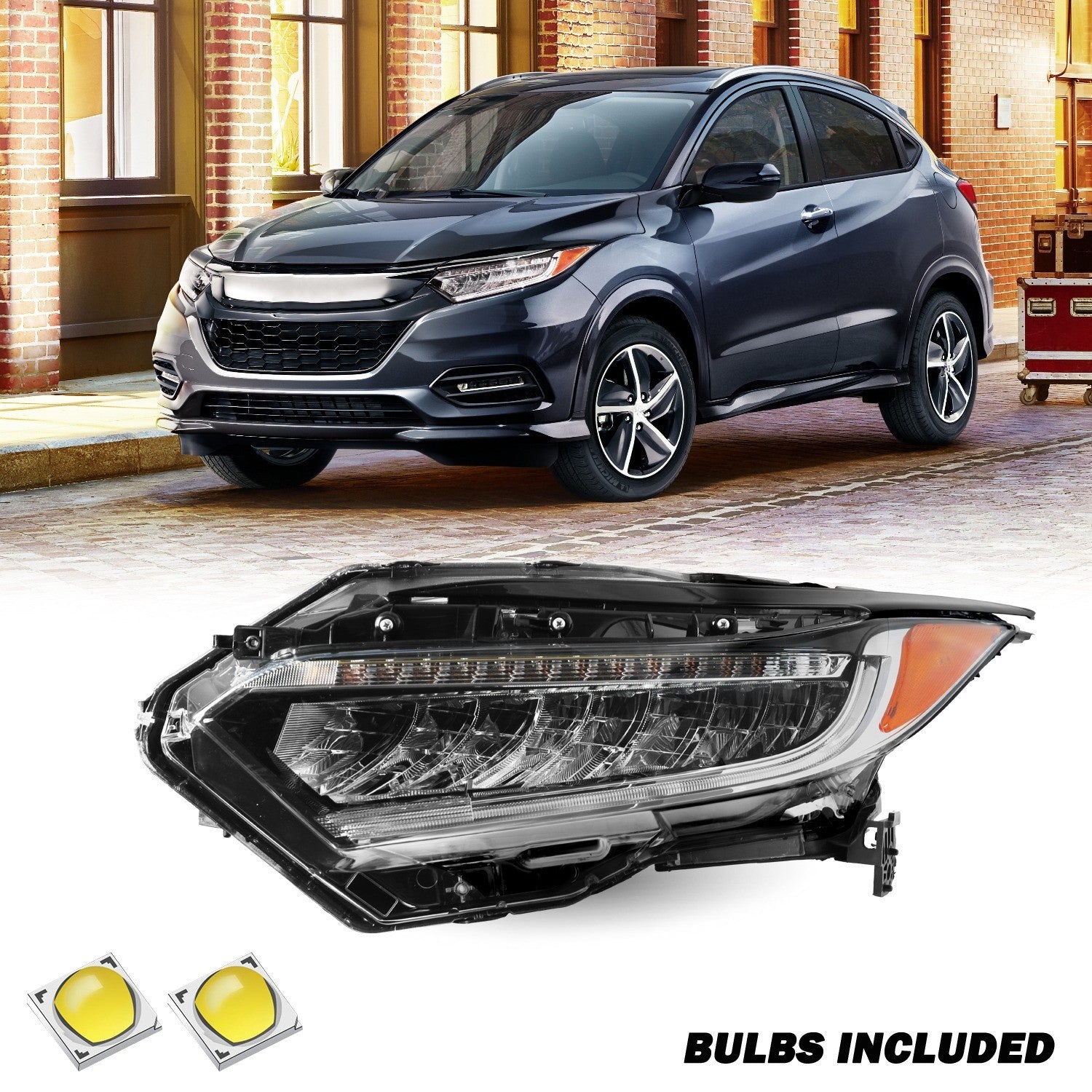 For 2019 2020 2021 2022 Honda HRV HR-V Full LED Left Driver SIde Headlights LH