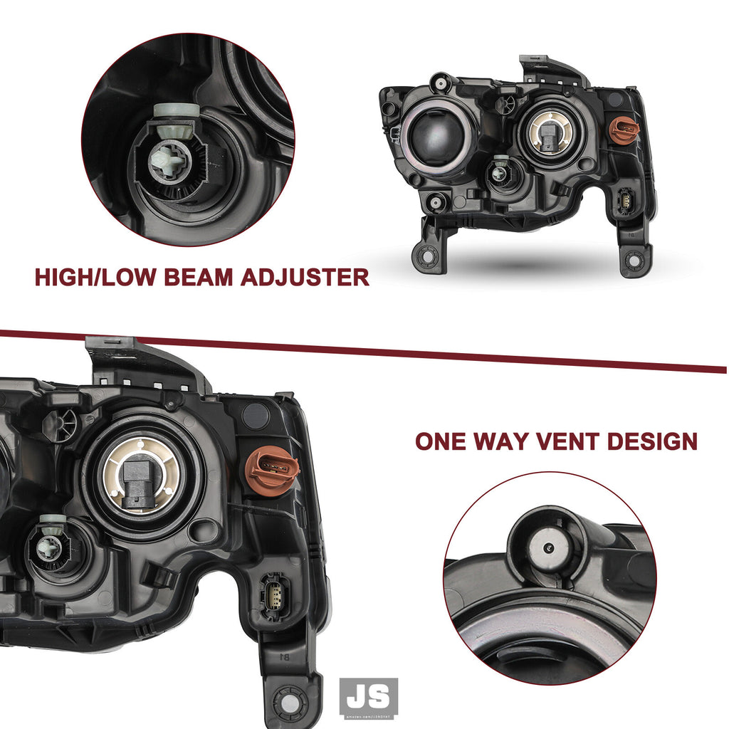 Chrome Trim Projector Halogen Headlight For 2017-2021 Jeep Grand Cherokee Left