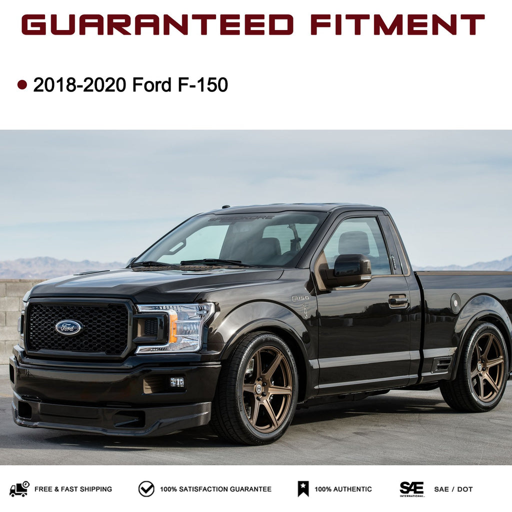 1 Pair Driver+Passenger Chrome Headlights Assembly For Ford F150 2018-2020