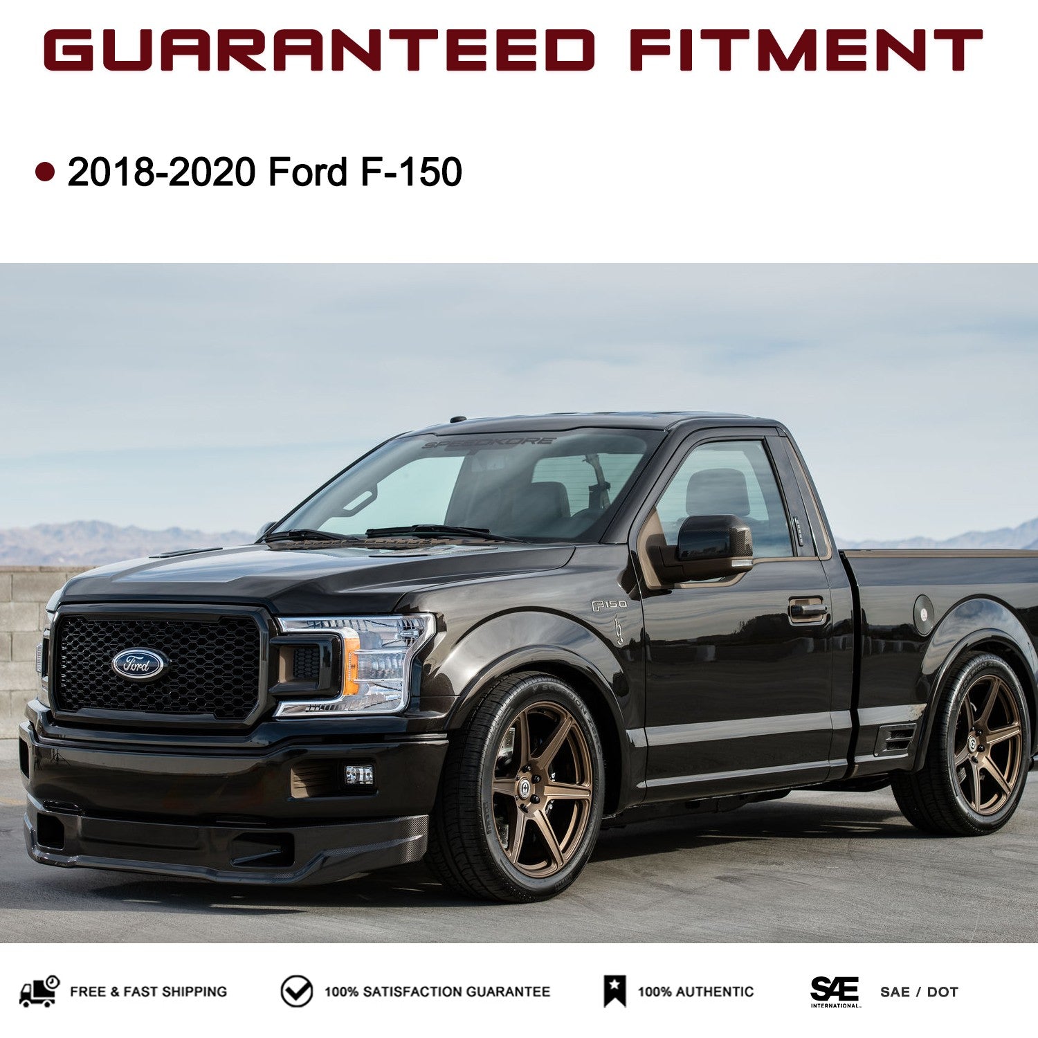 1 Pair Driver+Passenger Chrome Headlights Assembly For Ford F150 2018-2020