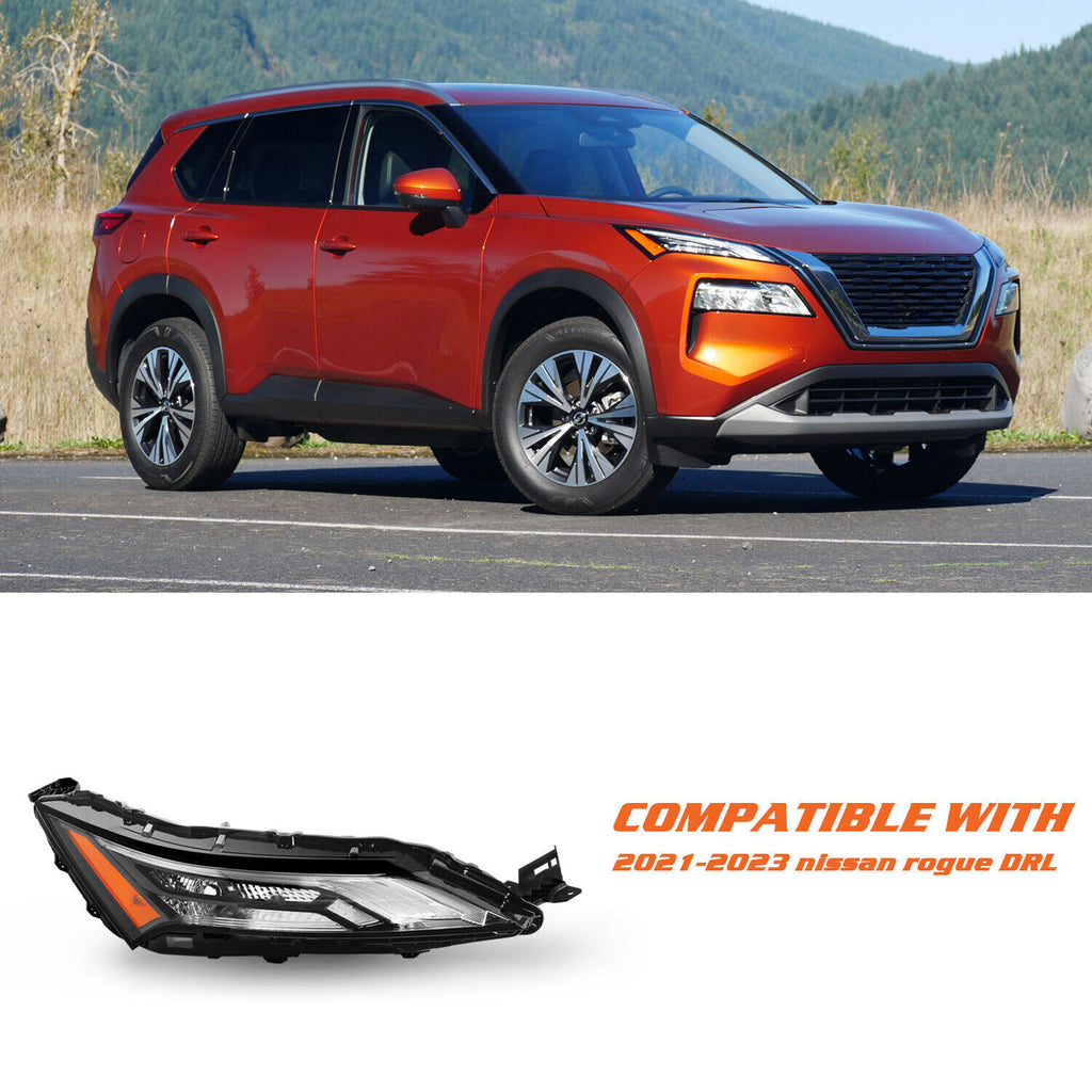 For 2021 2022 2023 Nissan Rogue 4DR Right Passenger DRL Light Headlight Assembly