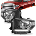 For 2014-2021 Toyota Tundra LED DRL Headlights Assembly Black Housing Left&Right