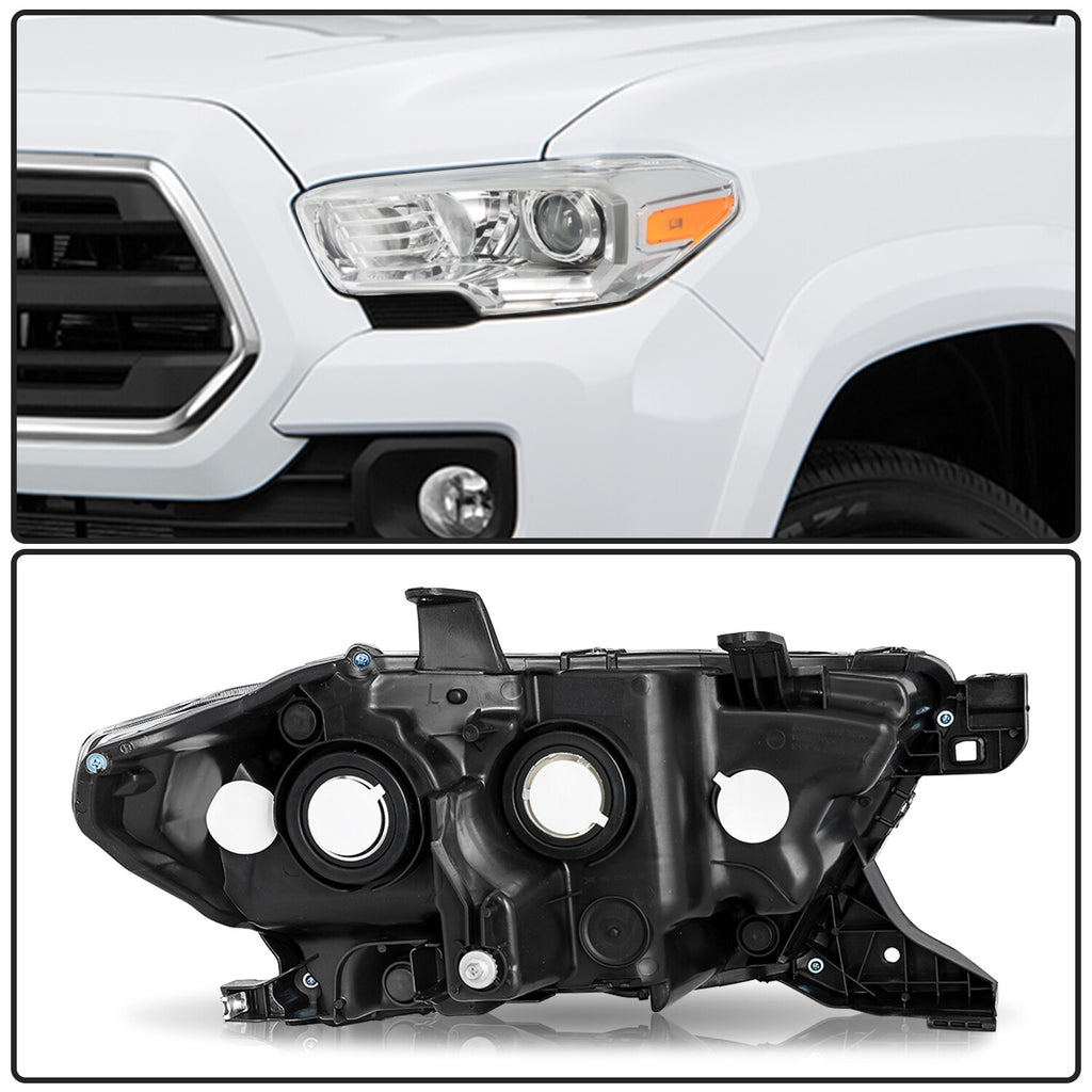 For 2016-2022 Toyota Tacoma SR/SR5 Halogen w/o DRL Headlights 16-22 Headlamps