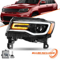 For 2014-2021 Jeep Grand Cherokee w/Bulbs&Ballast HID Black Headlight LH