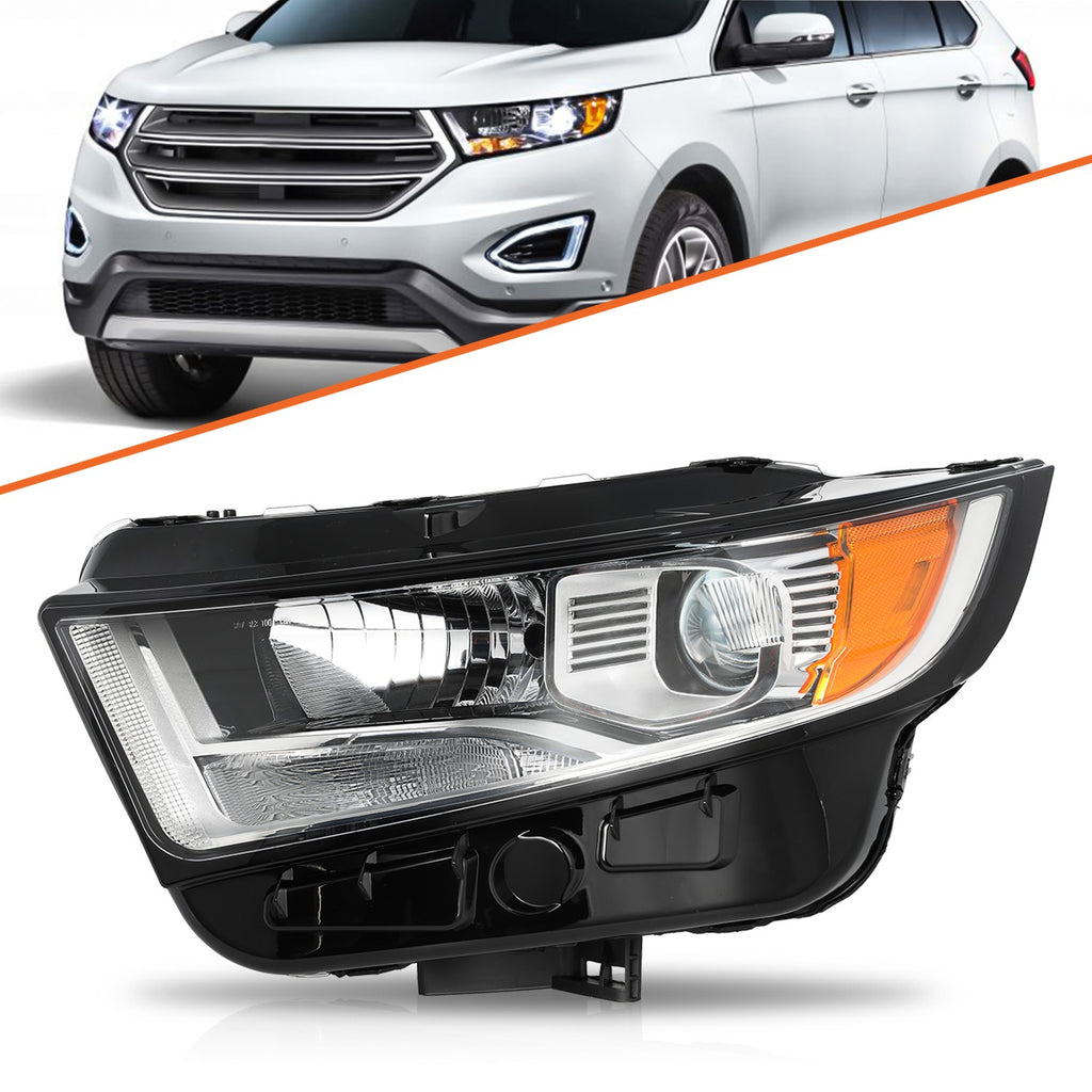 For 2015 2016 2017 2018 Ford Edge Halogen Headlight Assembly Headlamp