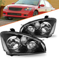 For 2005-2006 Nissan Altima 4Dr Black Housing Clear Corner Headlights Lamps L+R