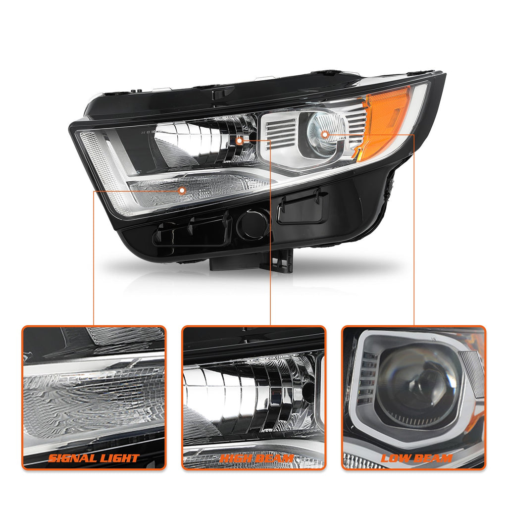For 2015 2016 2017 2018 Ford Edge Halogen Headlight Assembly Headlamp