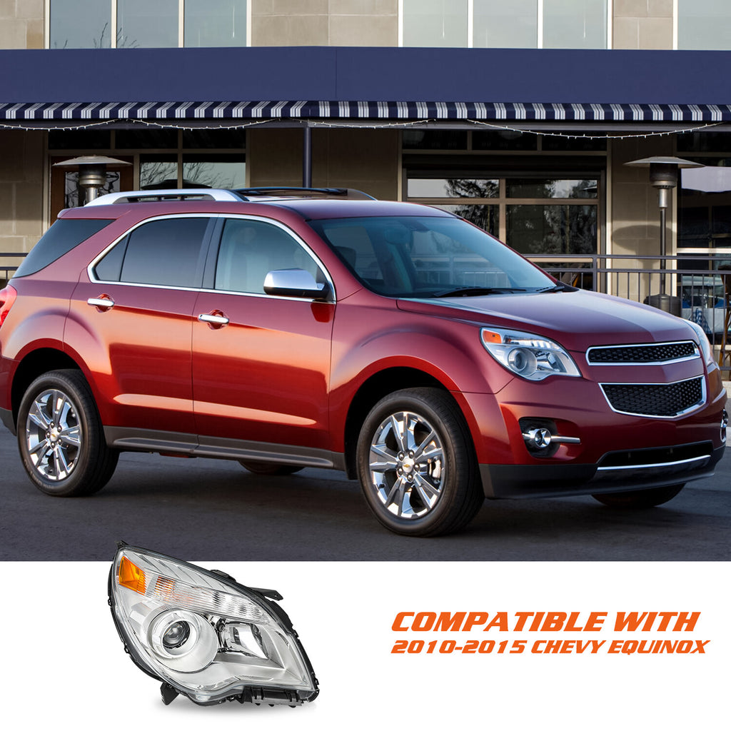 for 2010-2015 Chevy Equinox Projector Halogen Headlight Right Side w/Bulbs