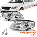 W/Bulbs For 2006 2007 2008 2009 2010 Volkswagen VW Passat Halogen Headlights Set
