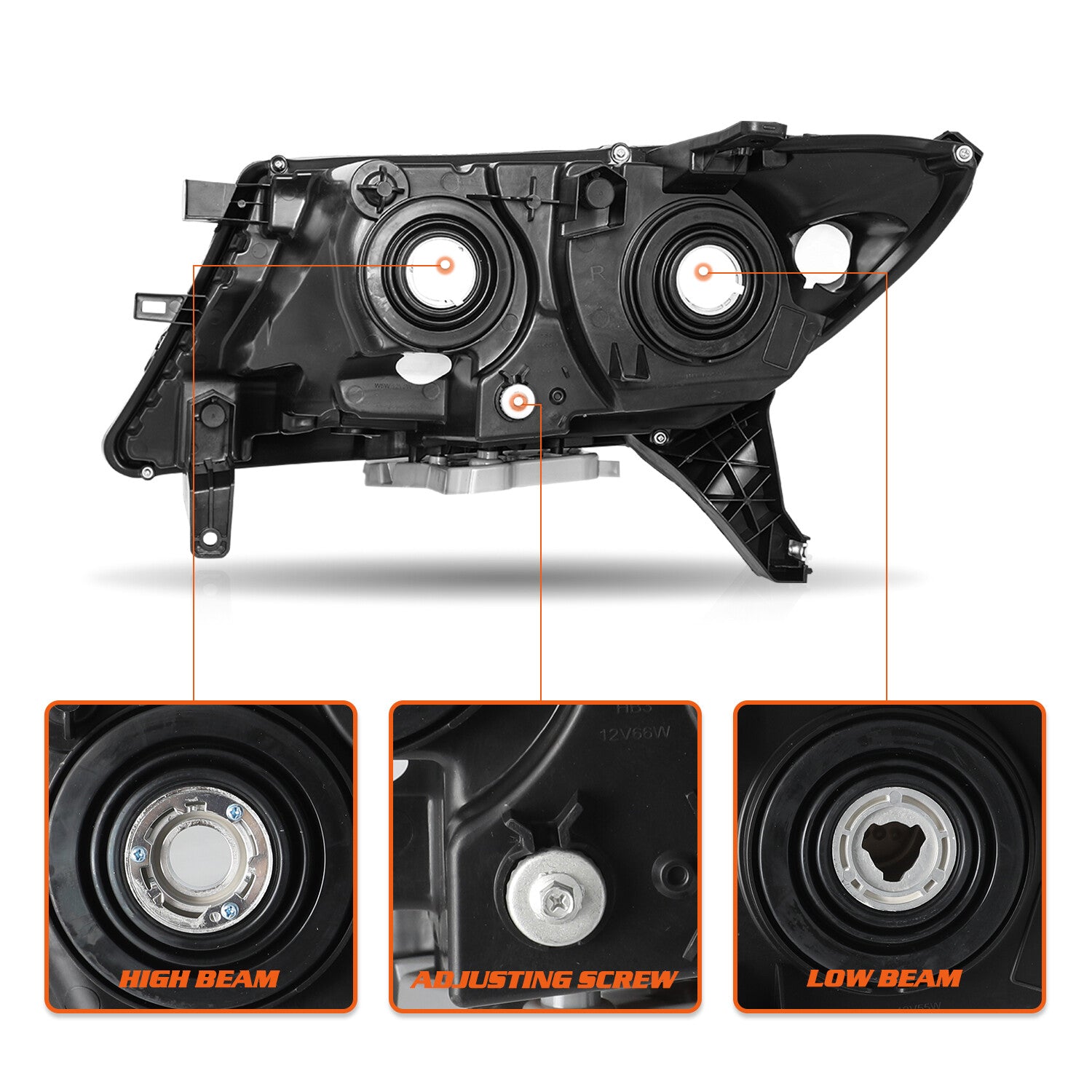 For 2013-2016 Nissan Pathfinder Factory Style Passenger Side Headlight Headlamp