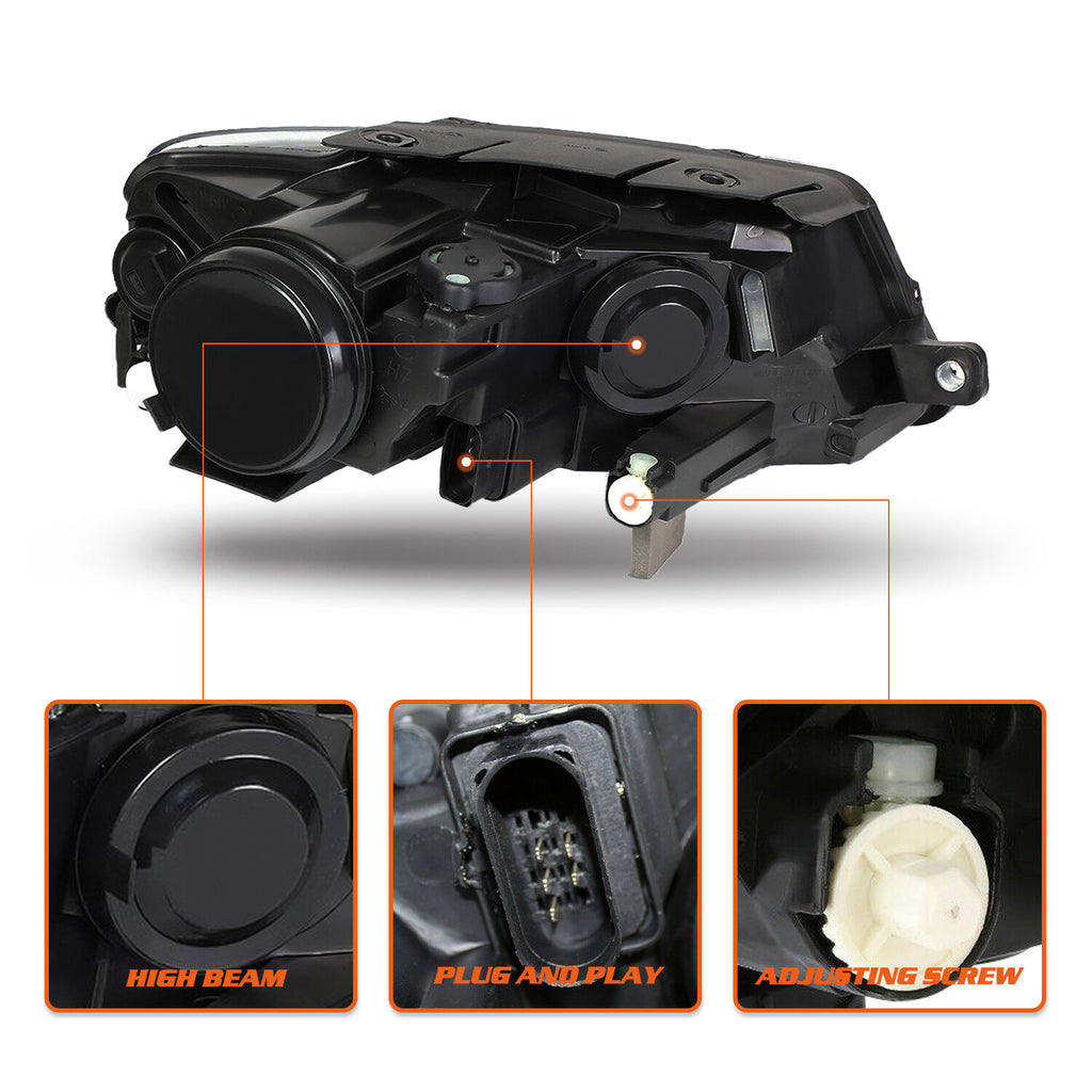 Chrome Pair Projector Headlight For 2006-2010 Volkswagen Passat B6 Sedan & Wagon