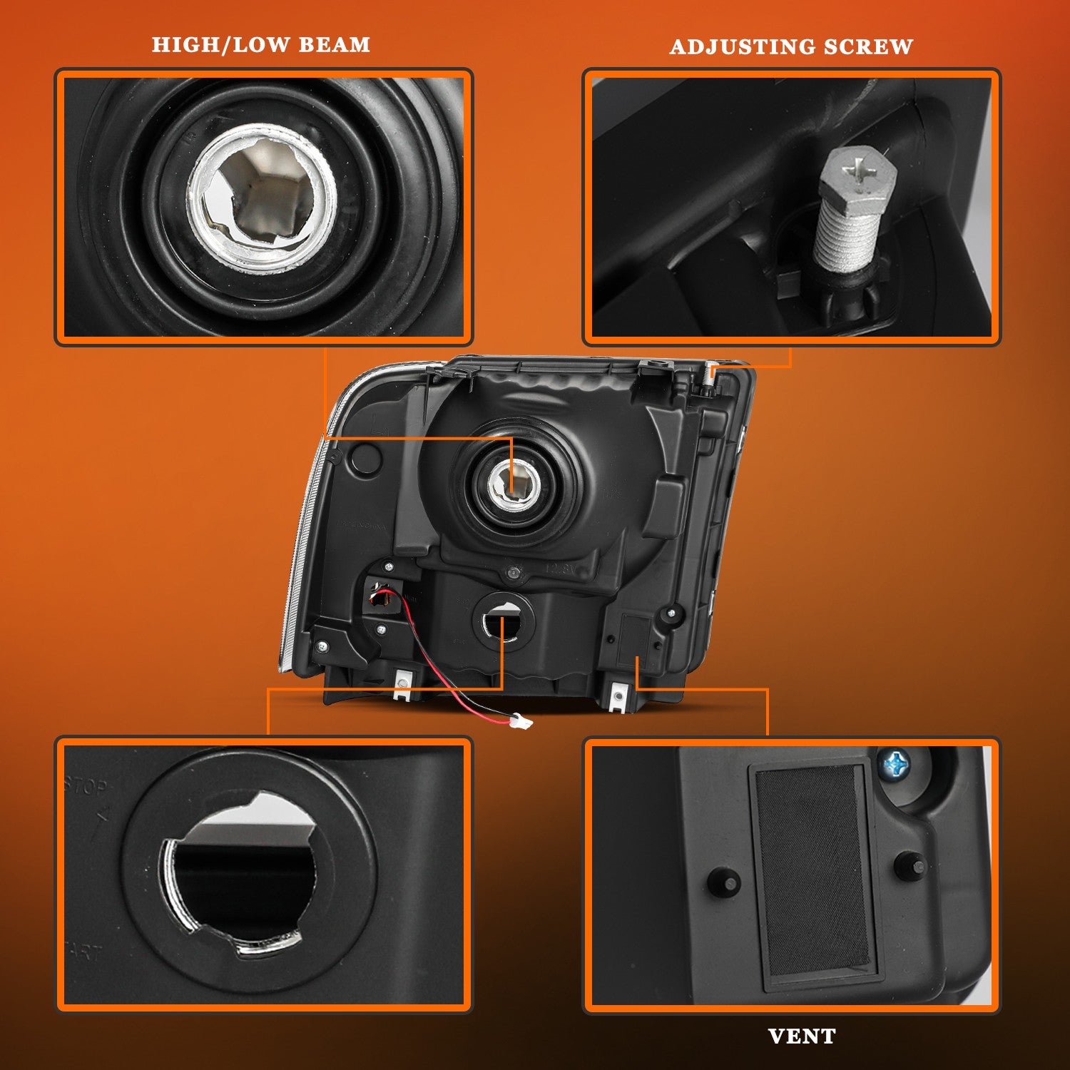 Fit For 2005-2007 Ford F250 F350 F450 F550 Super Duty LED DRL Headlights Lamps