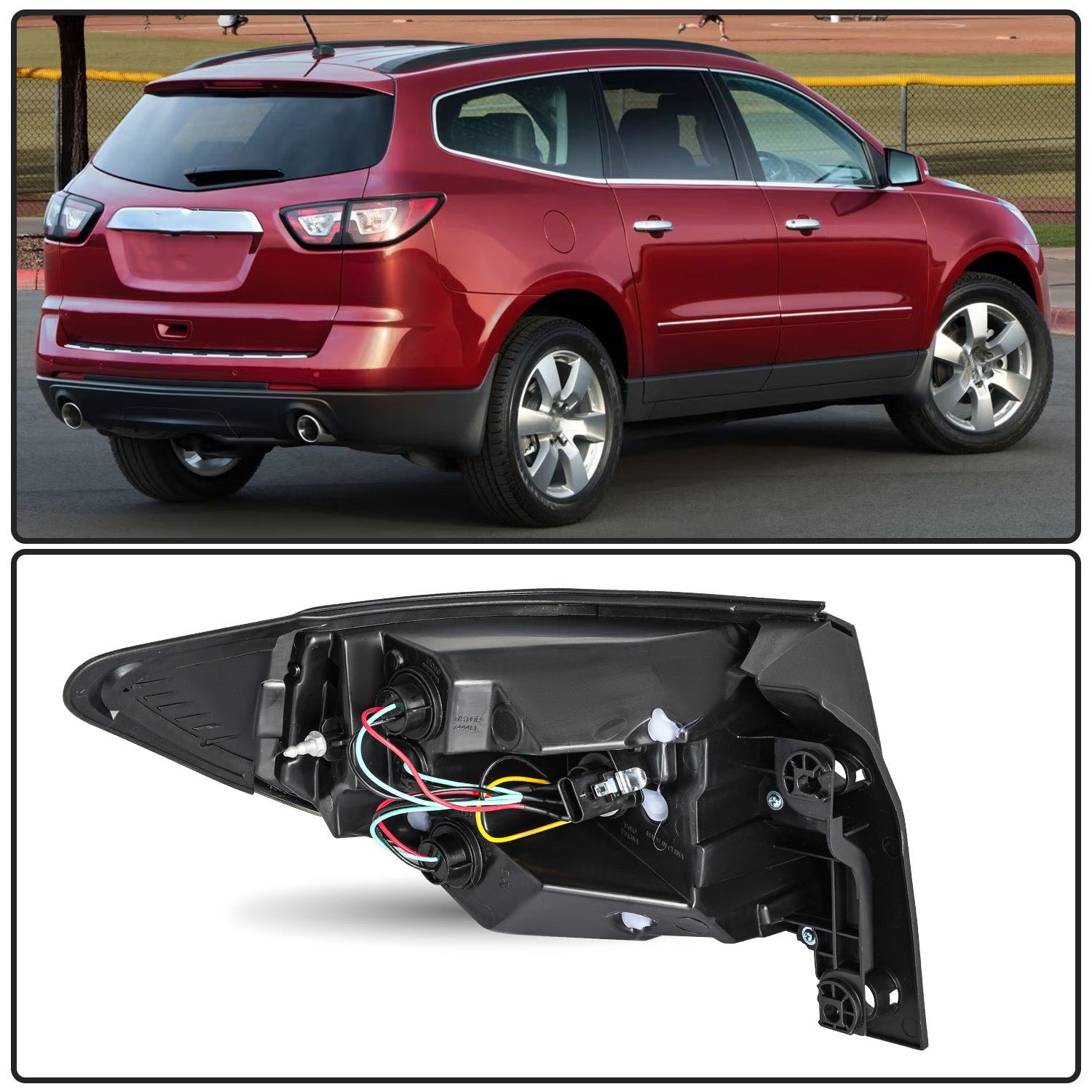 For 2013-2017 Chevy Traverse Tail Light Passenger Rear Outer Right Side w/ Bulbs