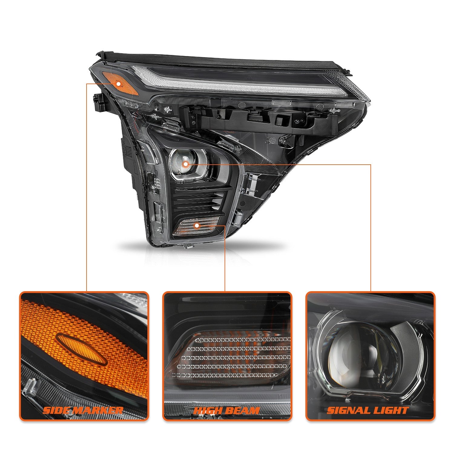 For 2024-2025 Chevy Trax LT/2RS/Activ Right Side Projector Headlight w/LED DRL