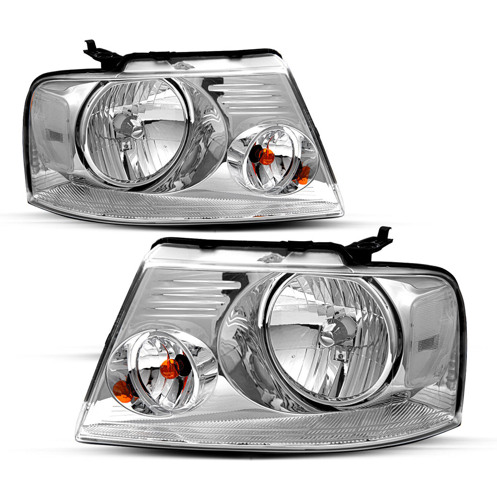 FOR 2004-2008 FORD F150 06-08 LINCOLN MARK LT HALOGEN HEADLIGHTS LAMPS PAIR