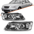 For 06-08 Hyundai Sonata Left & Right Black Pairs Headlights Assembly Headlamps