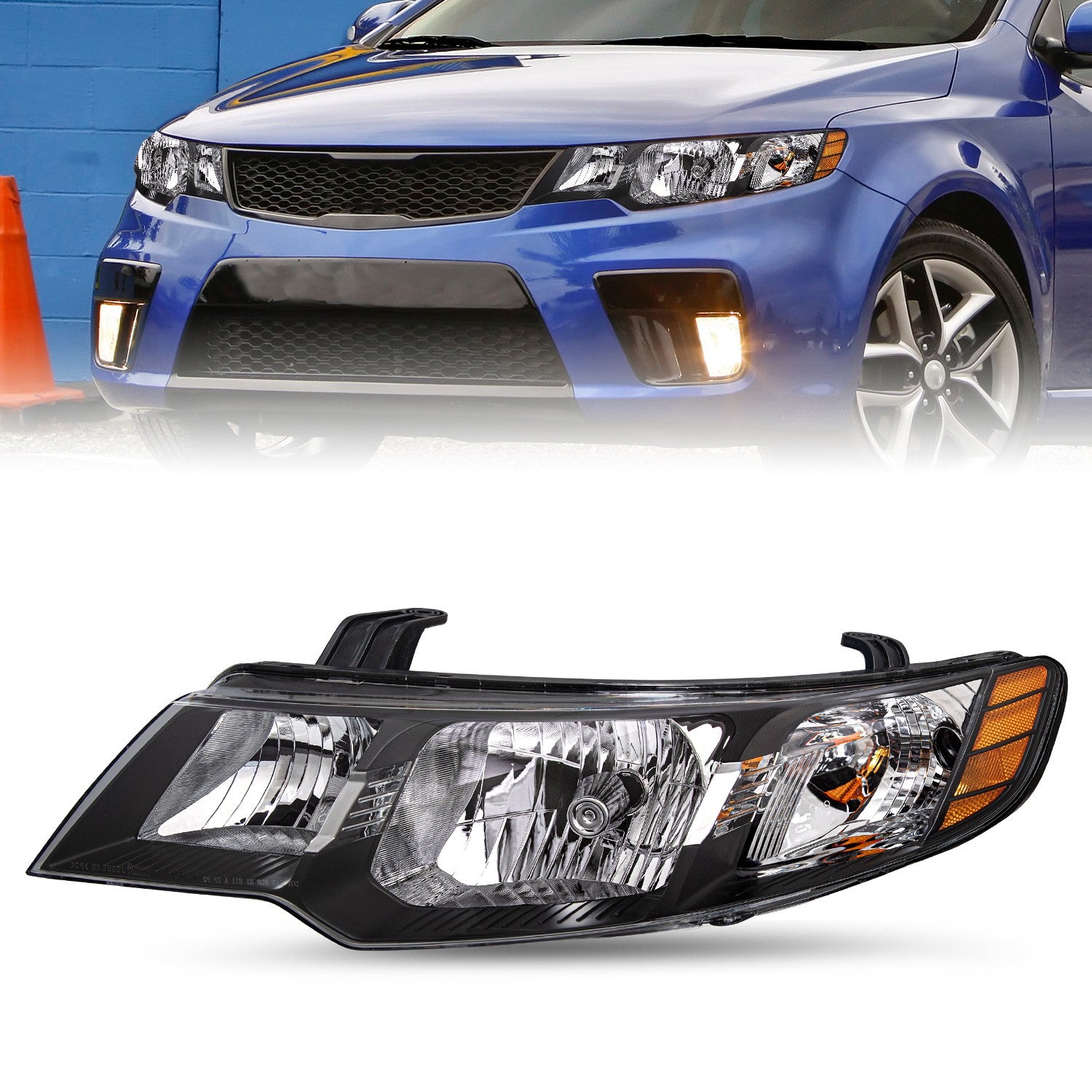 For 2010 2011 2012 2013 Kia Forte Koup Left Driver Halo Headlight