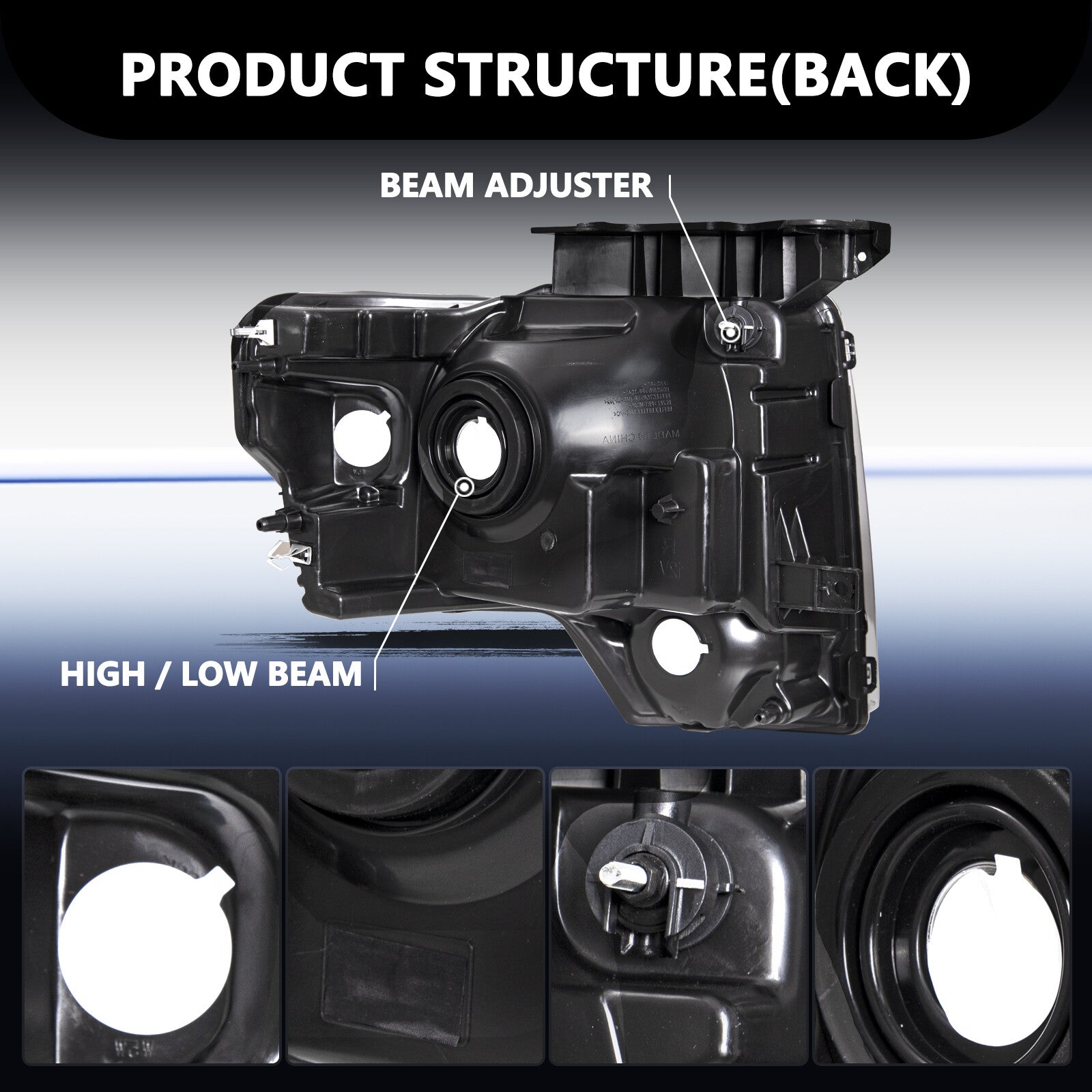 For 2009 2010 2011 2012 2013 2014 Ford F-150 F150 Pickup Headlights Pair