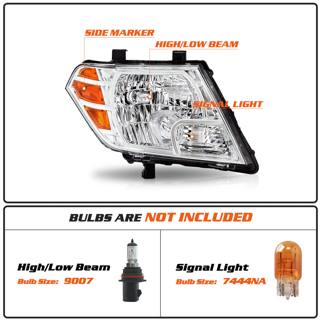 For 2009-2020 2021 Nissan Frontier Truck Right Passenger Side Headlight Headlamp