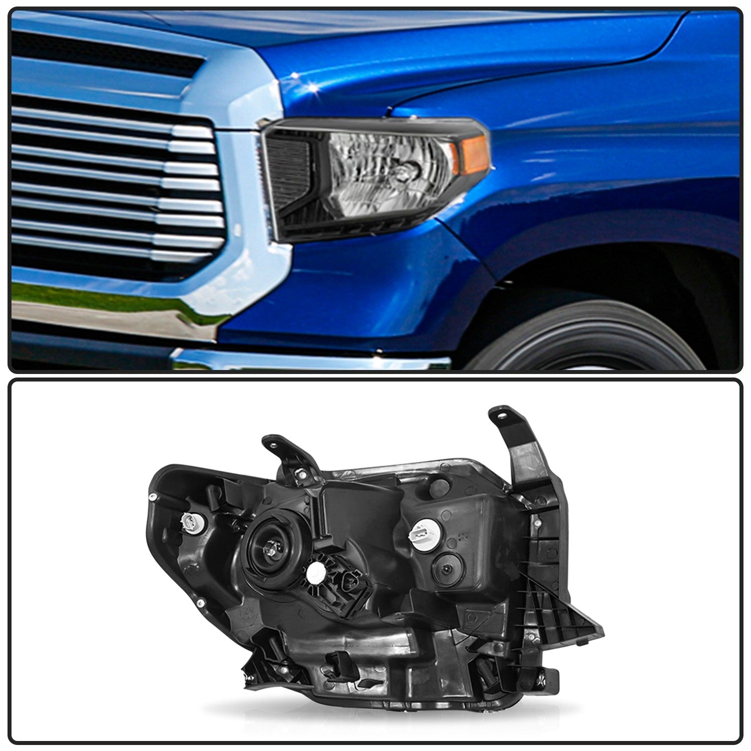 For 2014-2017 Toyota Tundra Left and Right With Level Adjuster 2Pc Headlight Set