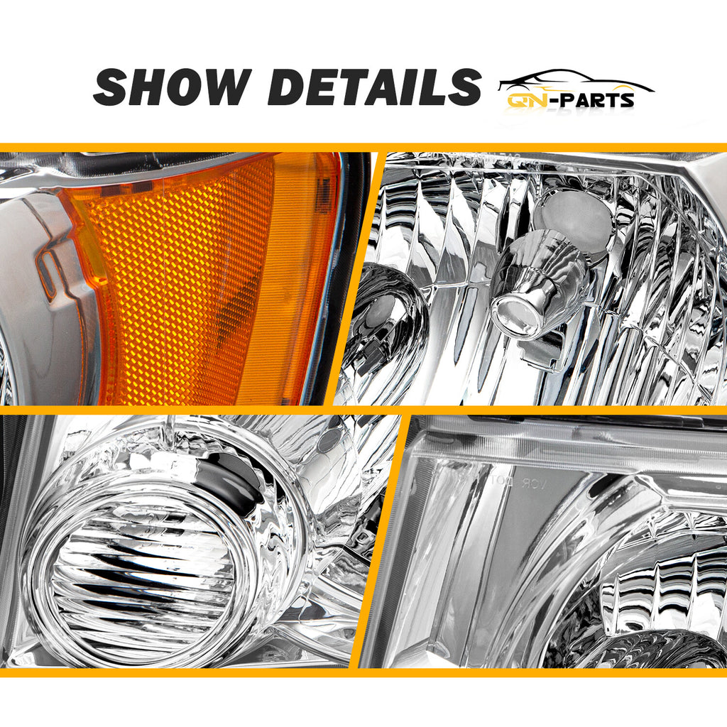For 2008 2009 2010 2011 2012 Ford Escape SUV Chrome Driver Side Headlight Lamp