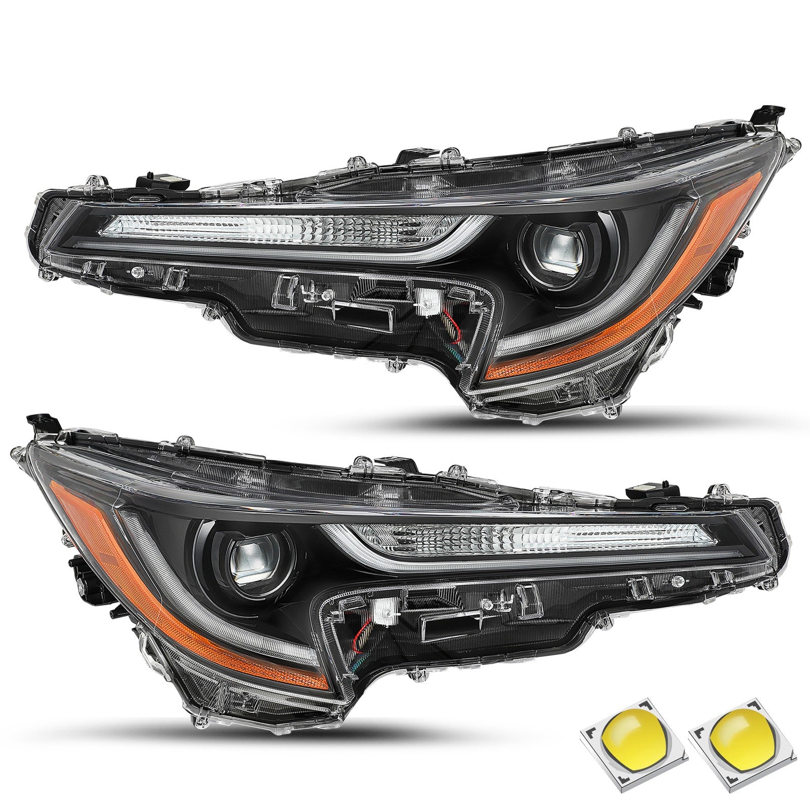 For 2023-2024 Toyota Corolla L | LE LED Projector Headlights Lamps Pair