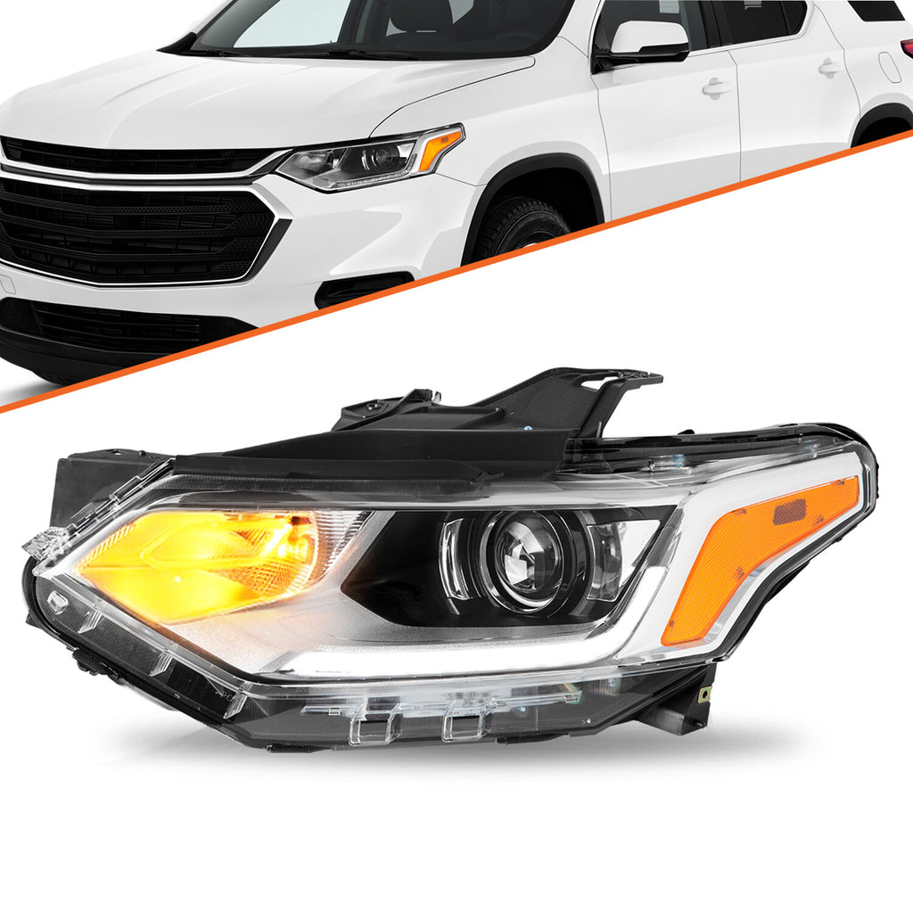 HID/Xenon Headlight for 2018-2021 Chevy Traverse Projector Headlamp w/ LED DRL