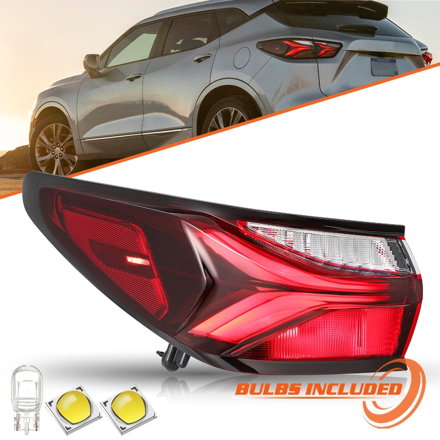 For 2019-2022 Chevy Blazer LED Tail Light Brake Lamp Outer Left Driver Side