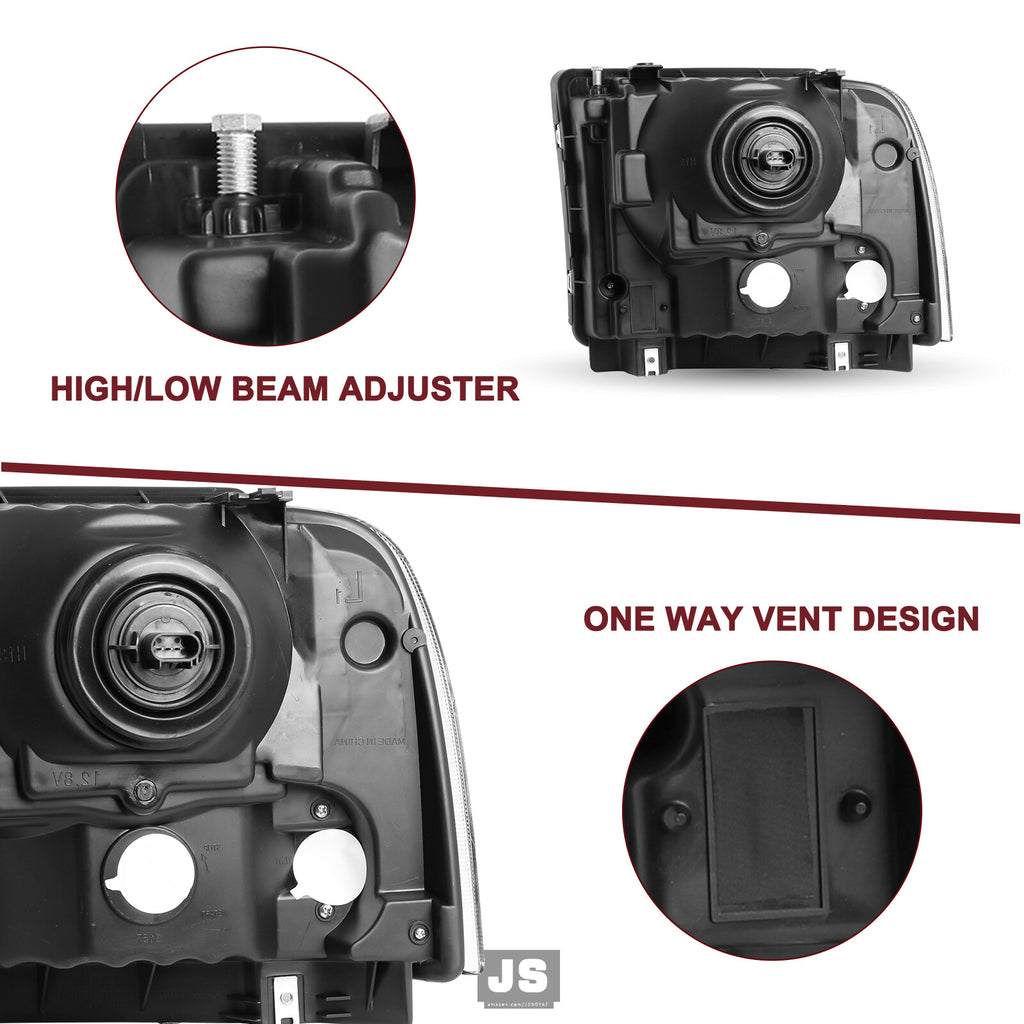 Fit 1999-2004 Ford F250 F350 Ford Super Duty Excursion Conversion Headlights