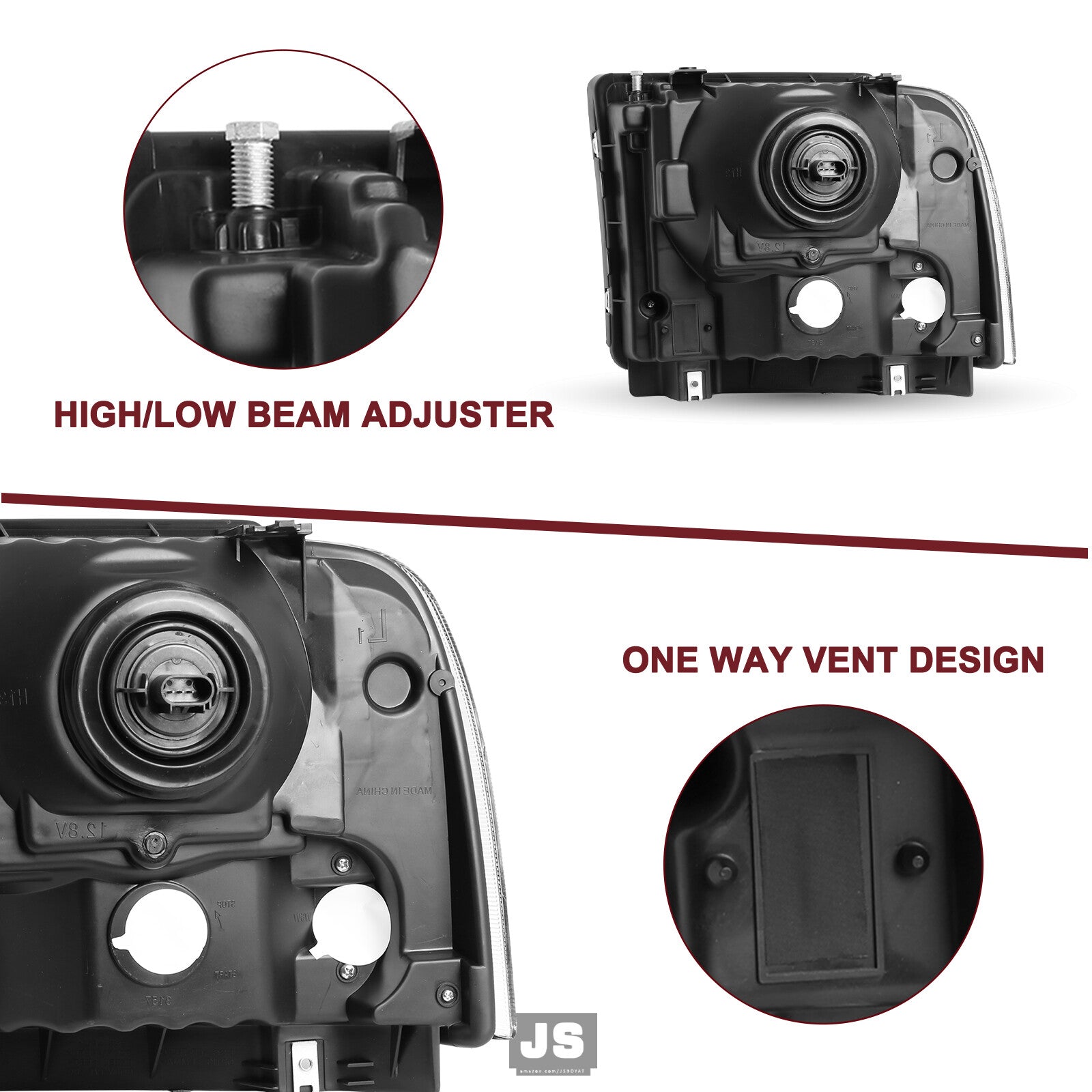 Fit 1999-2004 Ford F250 F350 Ford Super Duty Excursion Conversion Headlights