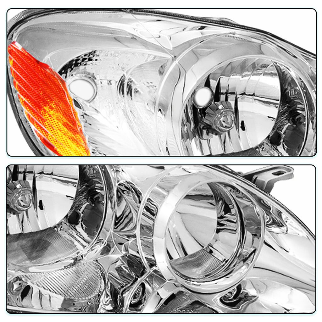 For 2003-2008 Toyota Corolla Replacement Headlights Halogen Headlamp Left+Right