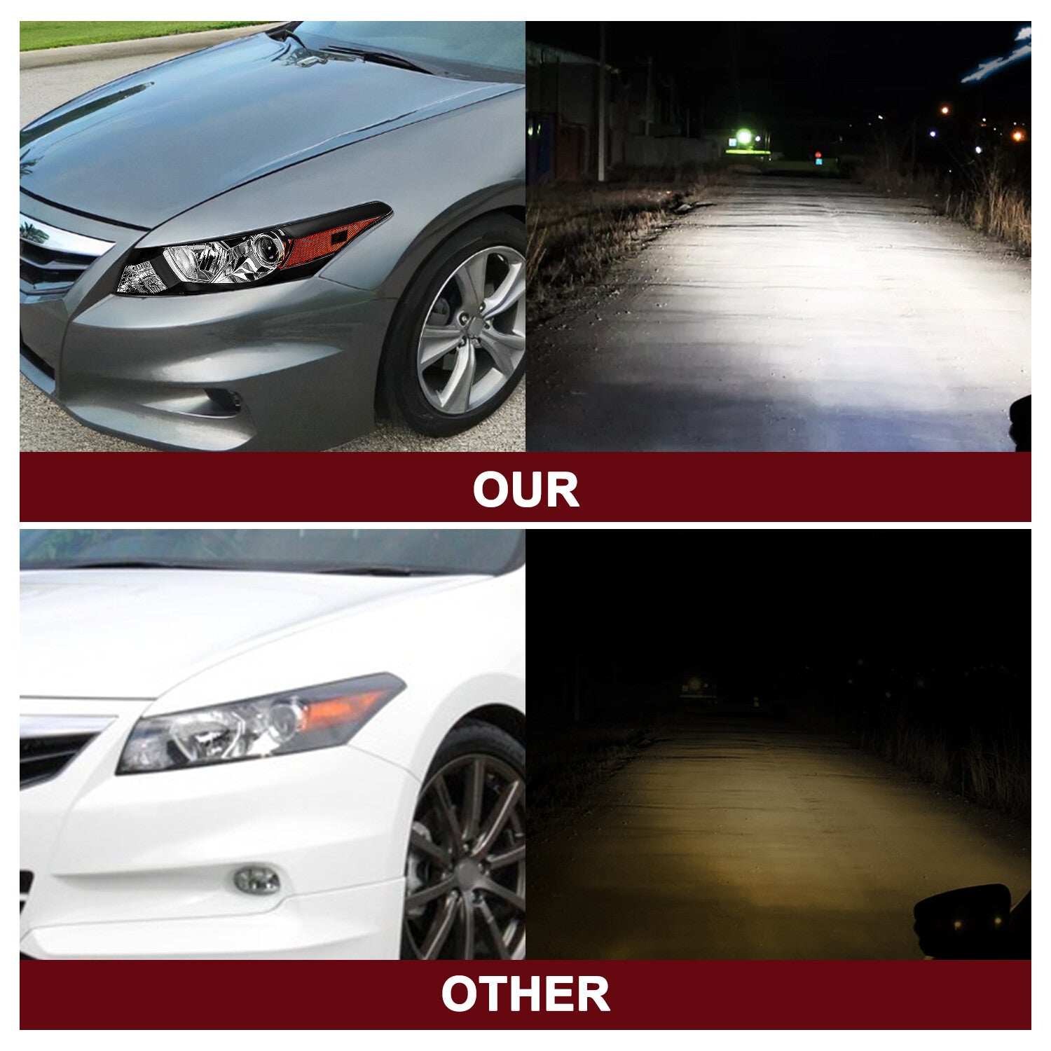 For 2008-2012 Honda Accord 2-Door 2Dr Coupe Left Driver Side Headlight