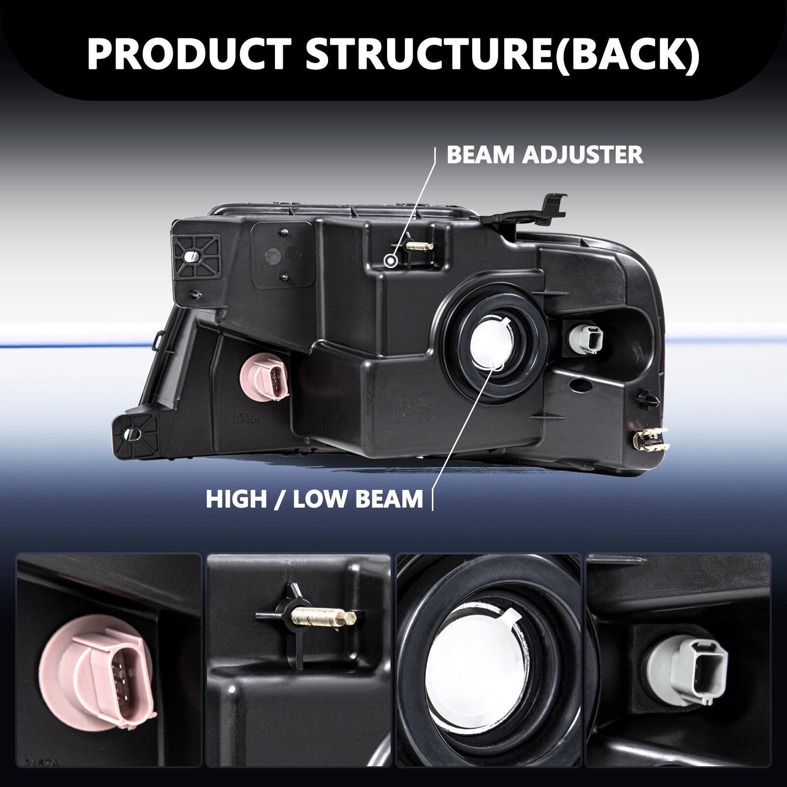 For 2004 2005 2006 2007 2008 Ford F-150 F150 Pickup Headlight Pair LH+RH