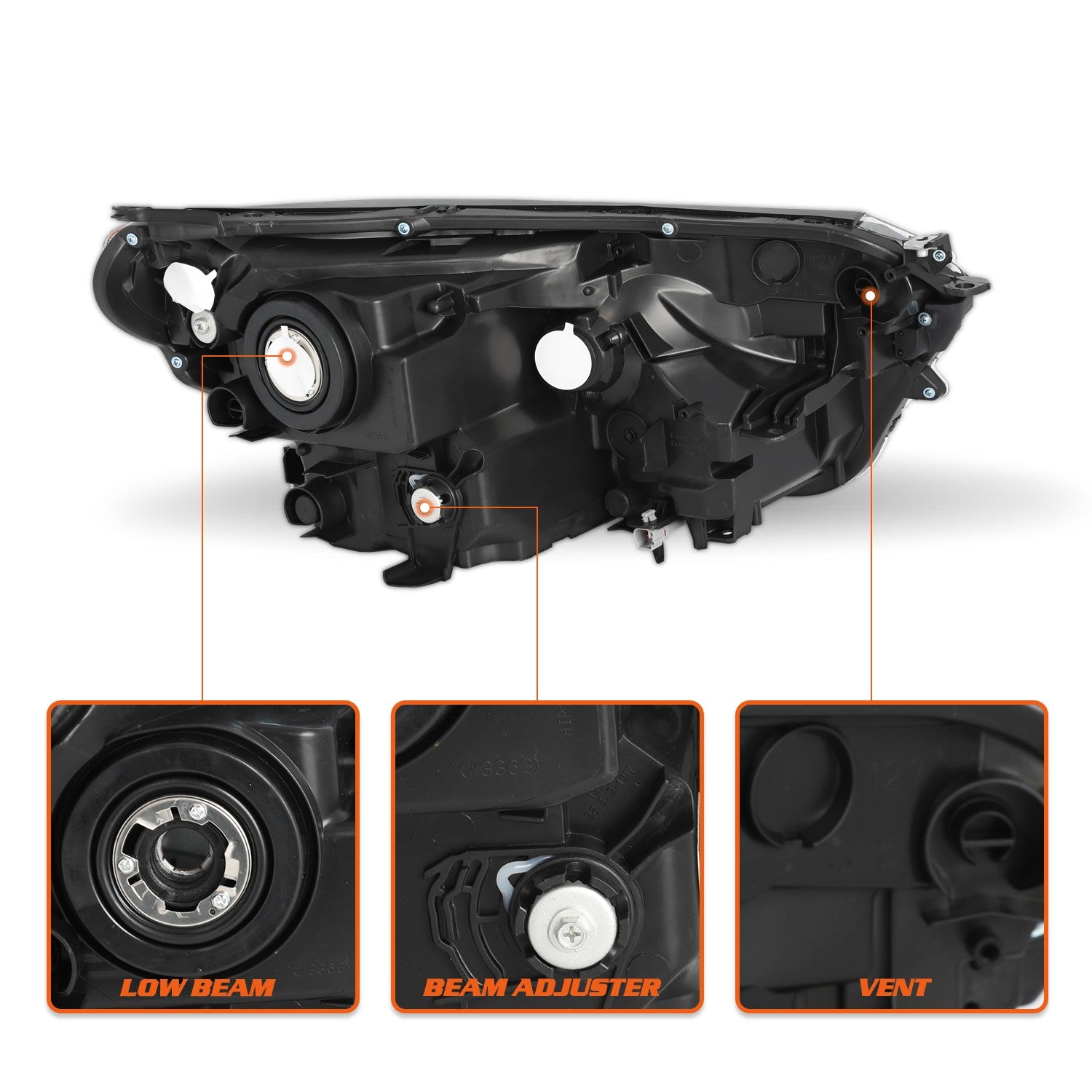 For 2016 2017 2018 Toyota RAV4 Chrome Headlights Amber Left+Right Corner Lamp