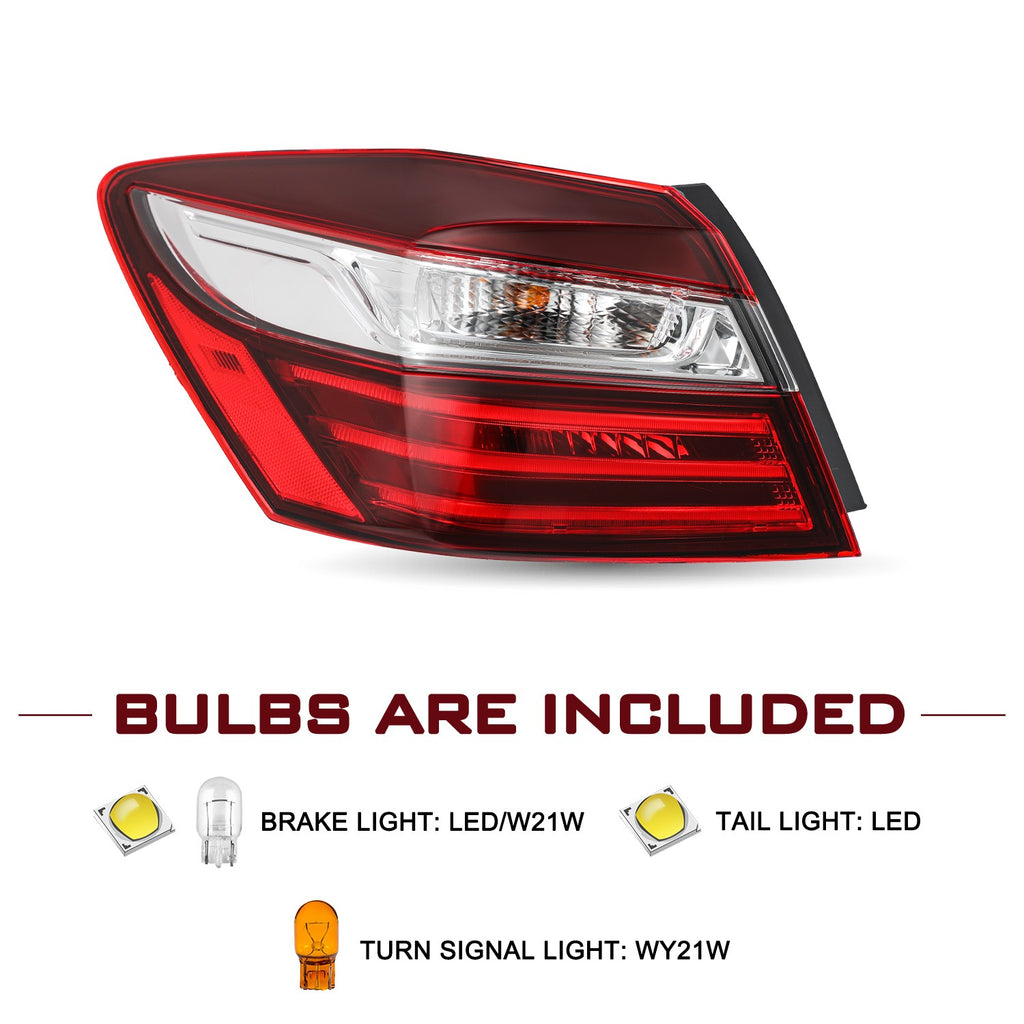 For 2016-2017 Honda Accord Rear Outer Driver Side Tail Light Brake Lamp
