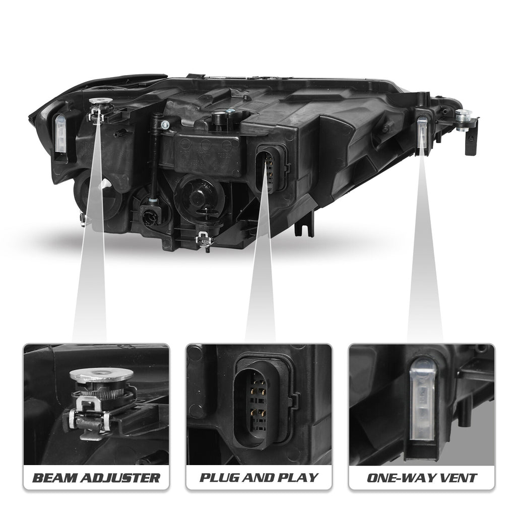 For 2019-2023 Volkswagen Jetta Full LED Headlight Driver Left Side Non-Projector